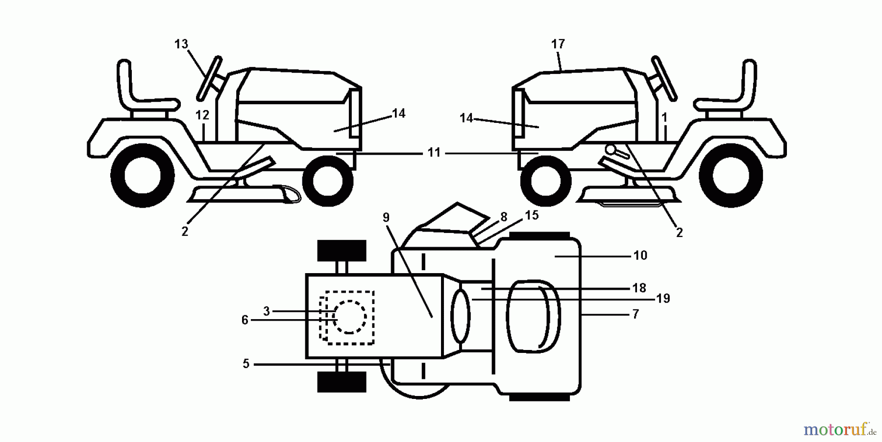 Jonsered Rasen und Garten Traktoren LT2223 A2 (96041011100) - Jonsered Lawn & Garden Tractor (2009-02) DECALS