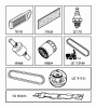Jonsered LT2223 A2 (96041011101) - Lawn & Garden Tractor (2010-02) Ersatzteile FREQUENTLY USED PARTS