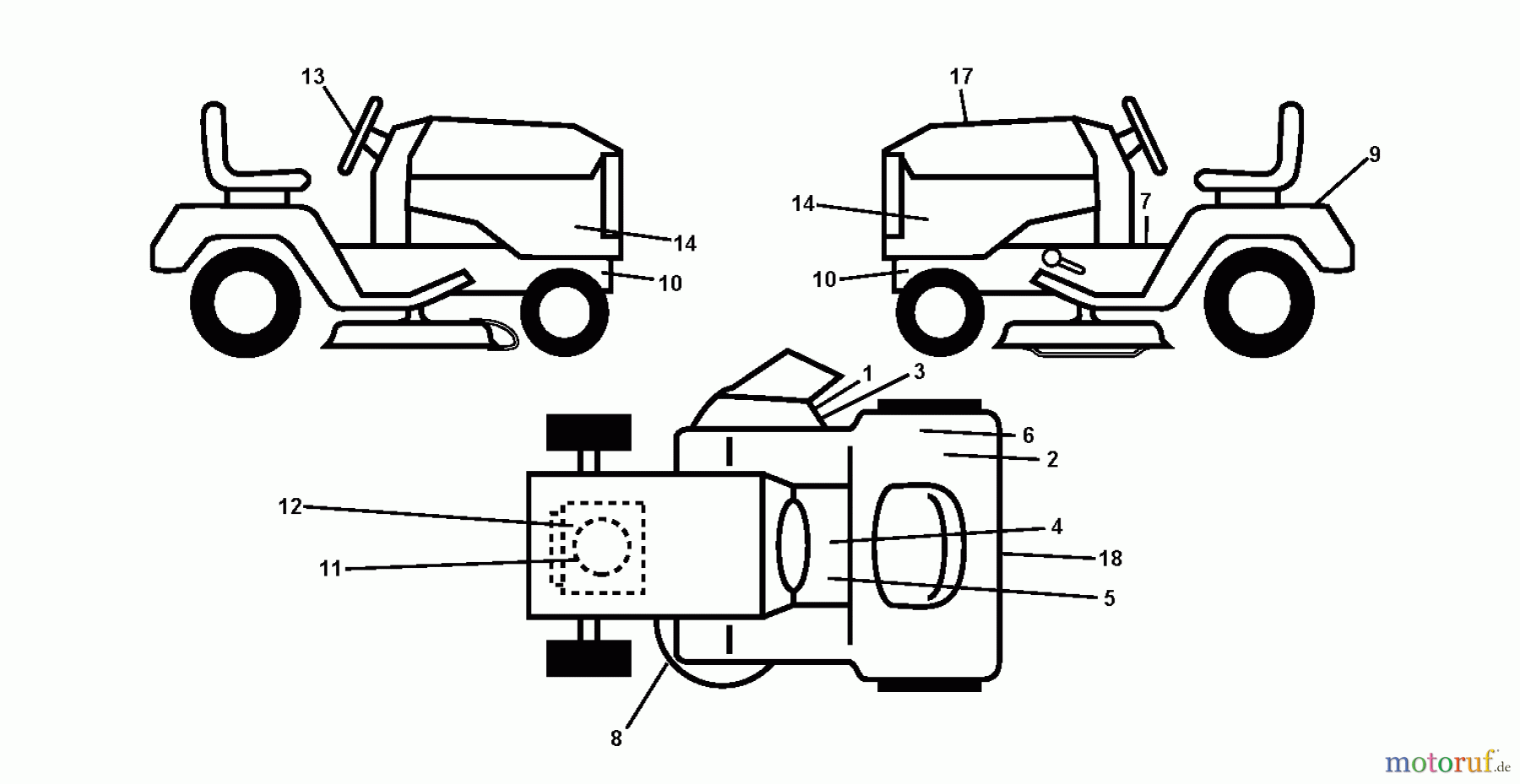  Jonsered Rasen  und Garten Traktoren LT2226 A2 (96041014500) - Jonsered Lawn & Garden Tractor (2009-04) DECALS