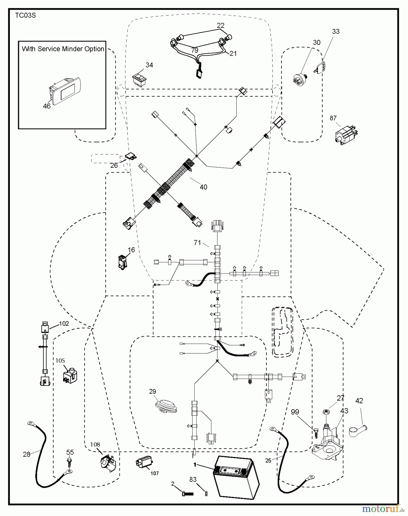Jonsered Rasen und Garten Traktoren LT2317 CMA (96051002100) - Jonsered Lawn & Garden Tractor (2011-01) ELECTRICAL