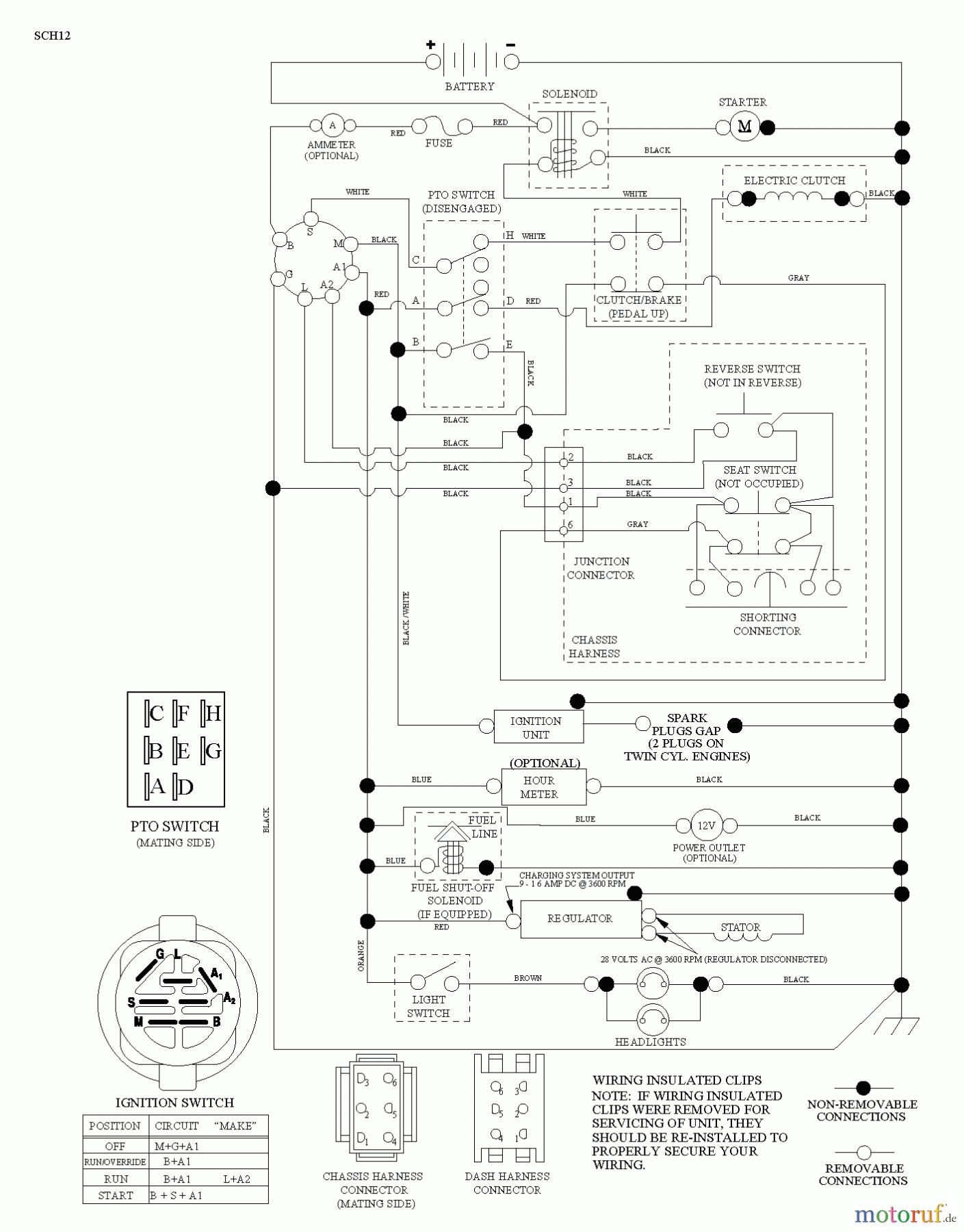  Jonsered Rasen  und Garten Traktoren LT2323 A2 (96041026300) - Jonsered Lawn & Garden Tractor (2012-01) SCHEMATIC