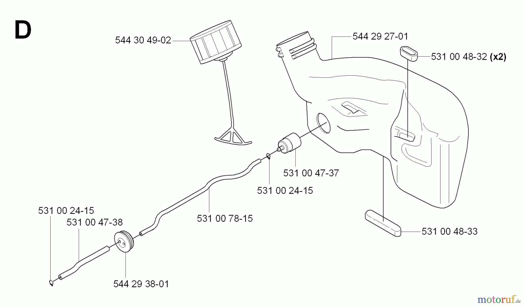  Jonsered Heckenscheren HT2124 (HT2124T) - Jonsered Hedge Trimmer (2007-01) FUEL TANK
