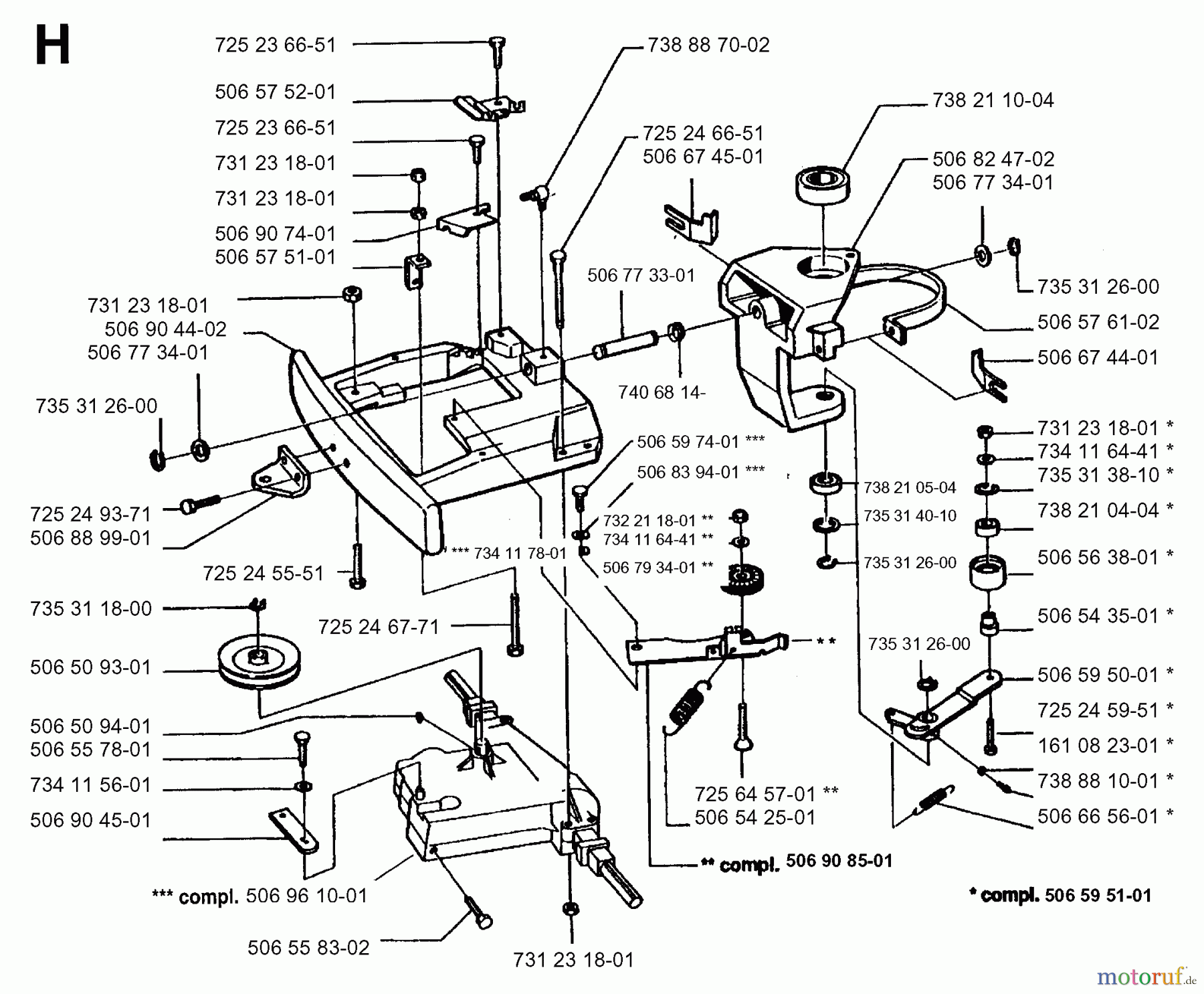 Jonsered Reitermäher FR13 (85CM) - Jonsered Rear-Engine Riding Mower (1997-01) STEERING COLUMN
