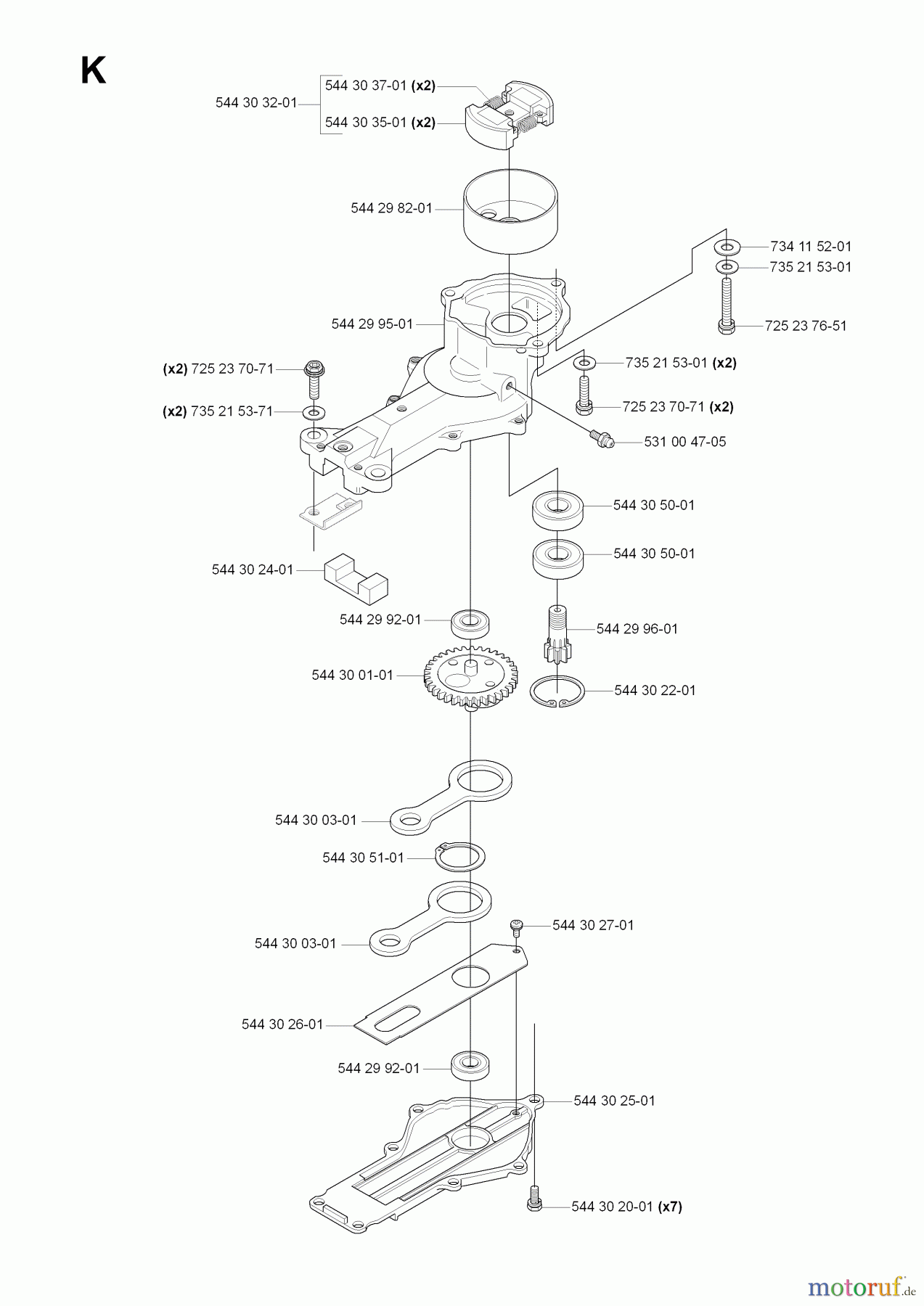  Jonsered Heckenscheren HT2124 (HT2124T) - Jonsered Hedge Trimmer (2007-01) GEAR HOUSING