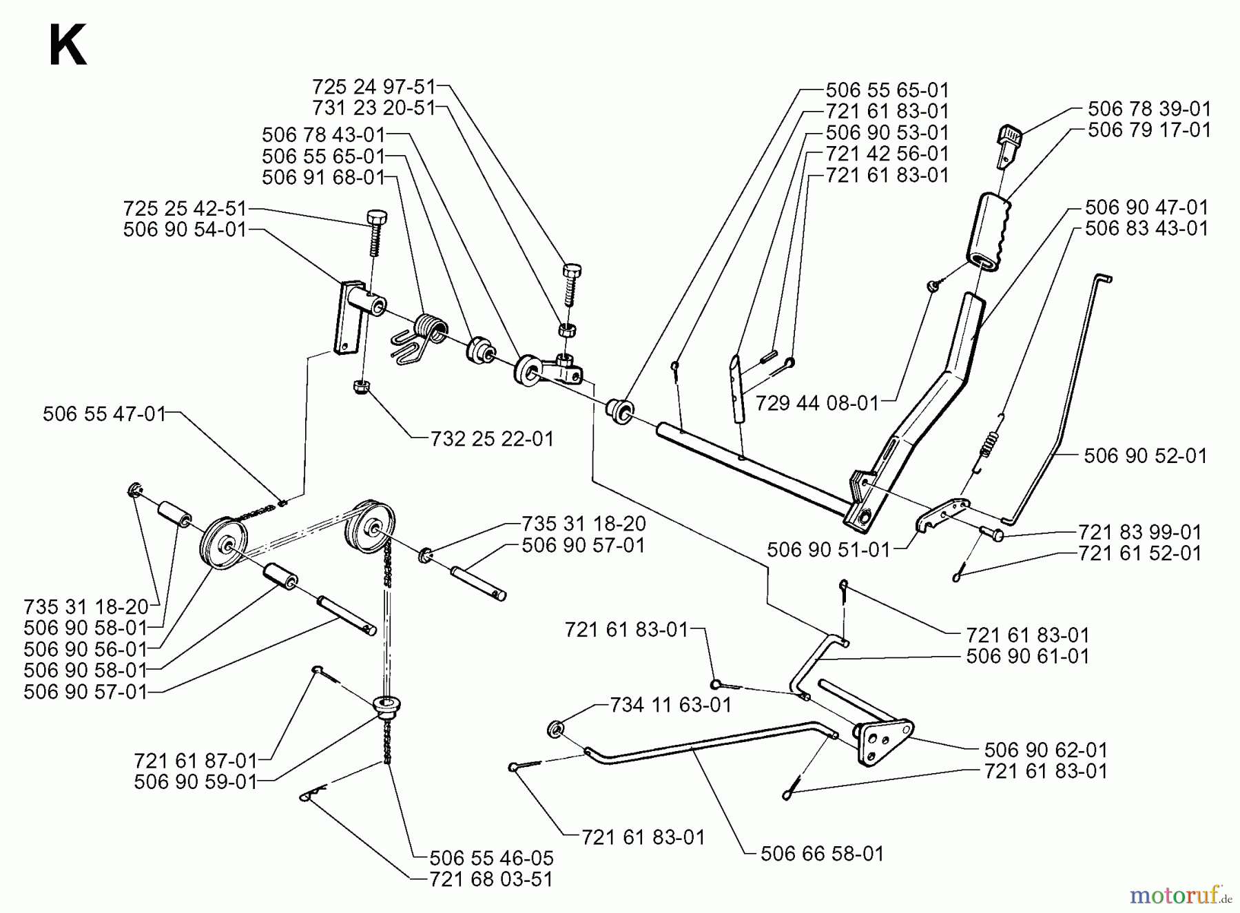 Jonsered Reitermäher FR13 (85CM) - Jonsered Rear-Engine Riding Mower (1998-06) CONTROLS #1