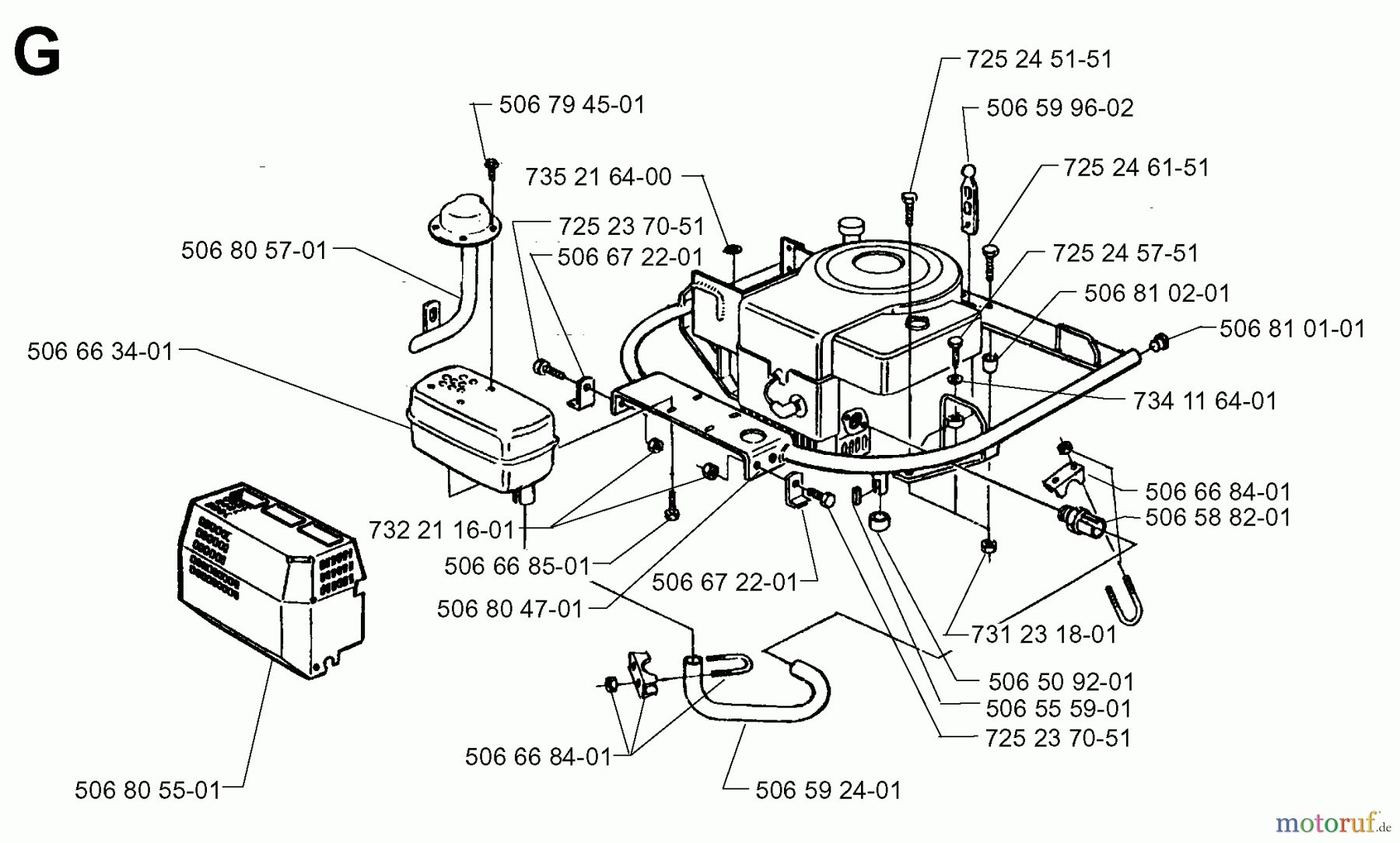  Jonsered Reitermäher FR13 - Jonsered Rear-Engine Riding Mower (1998-10) ENGINE