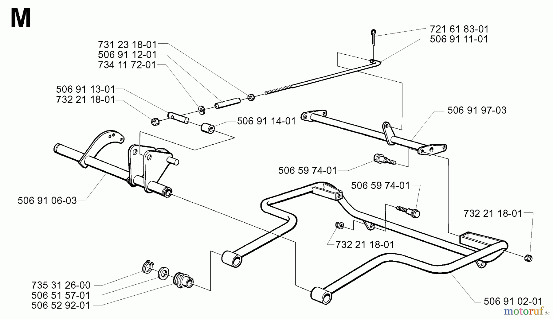 Jonsered Reitermäher FR13 - Jonsered Rear-Engine Riding Mower (2000-02) FRAME