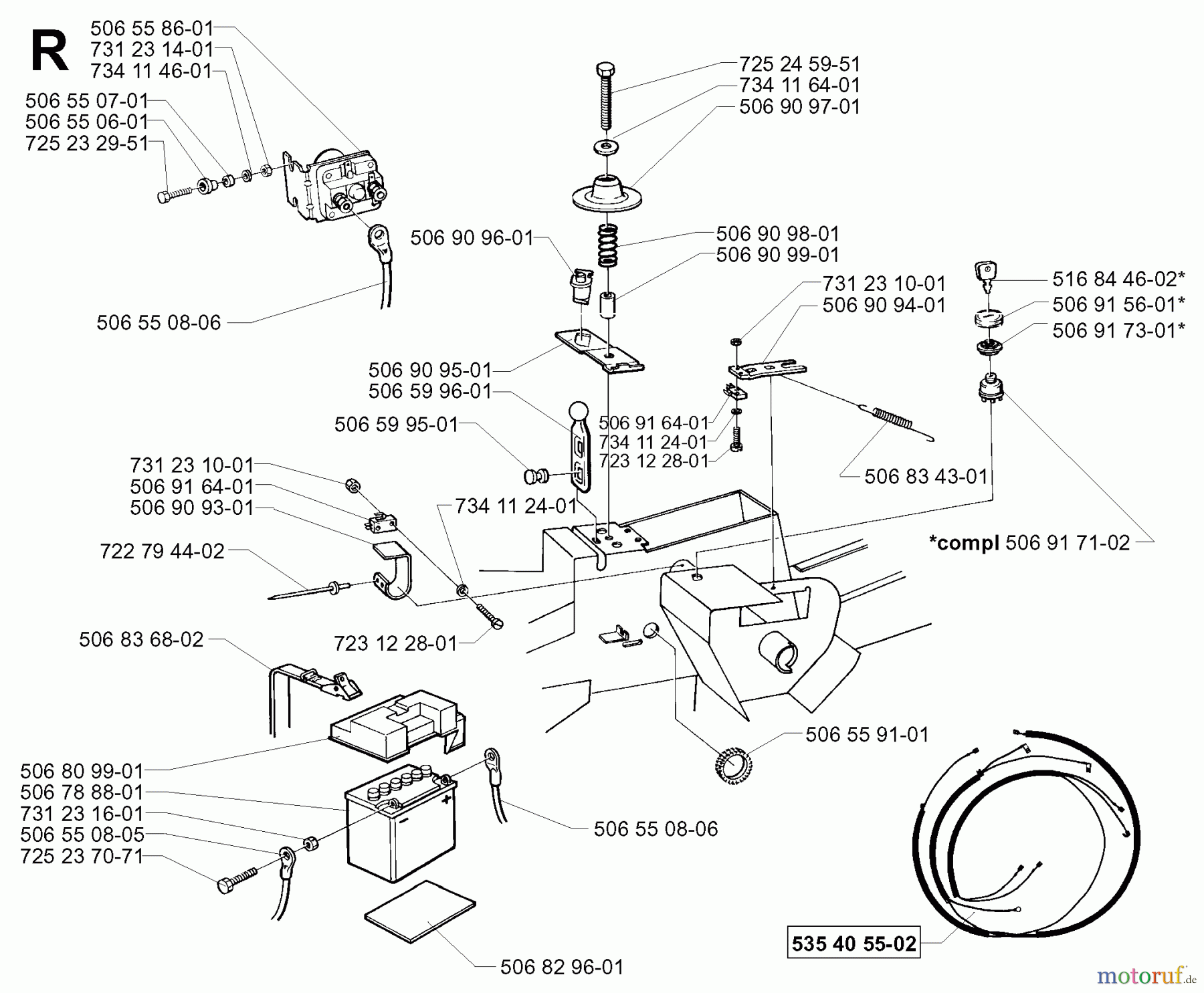 Jonsered Reitermäher FR13 - Jonsered Rear-Engine Riding Mower (2001-01) ELECTRICAL
