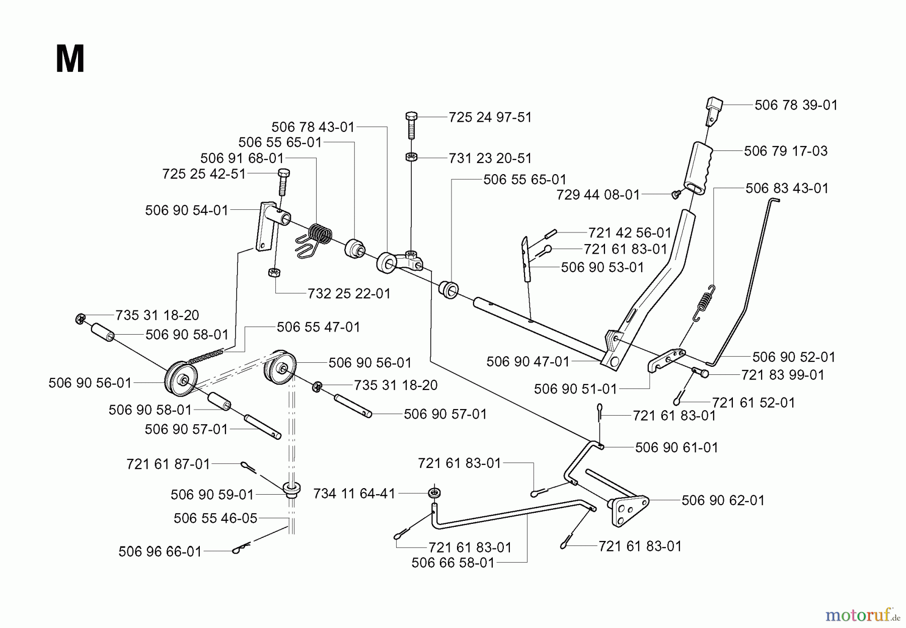 Jonsered Reitermäher FR2111 (953535101) - Jonsered Rear-Engine Riding Mower (2004-01) CONTROLS #1
