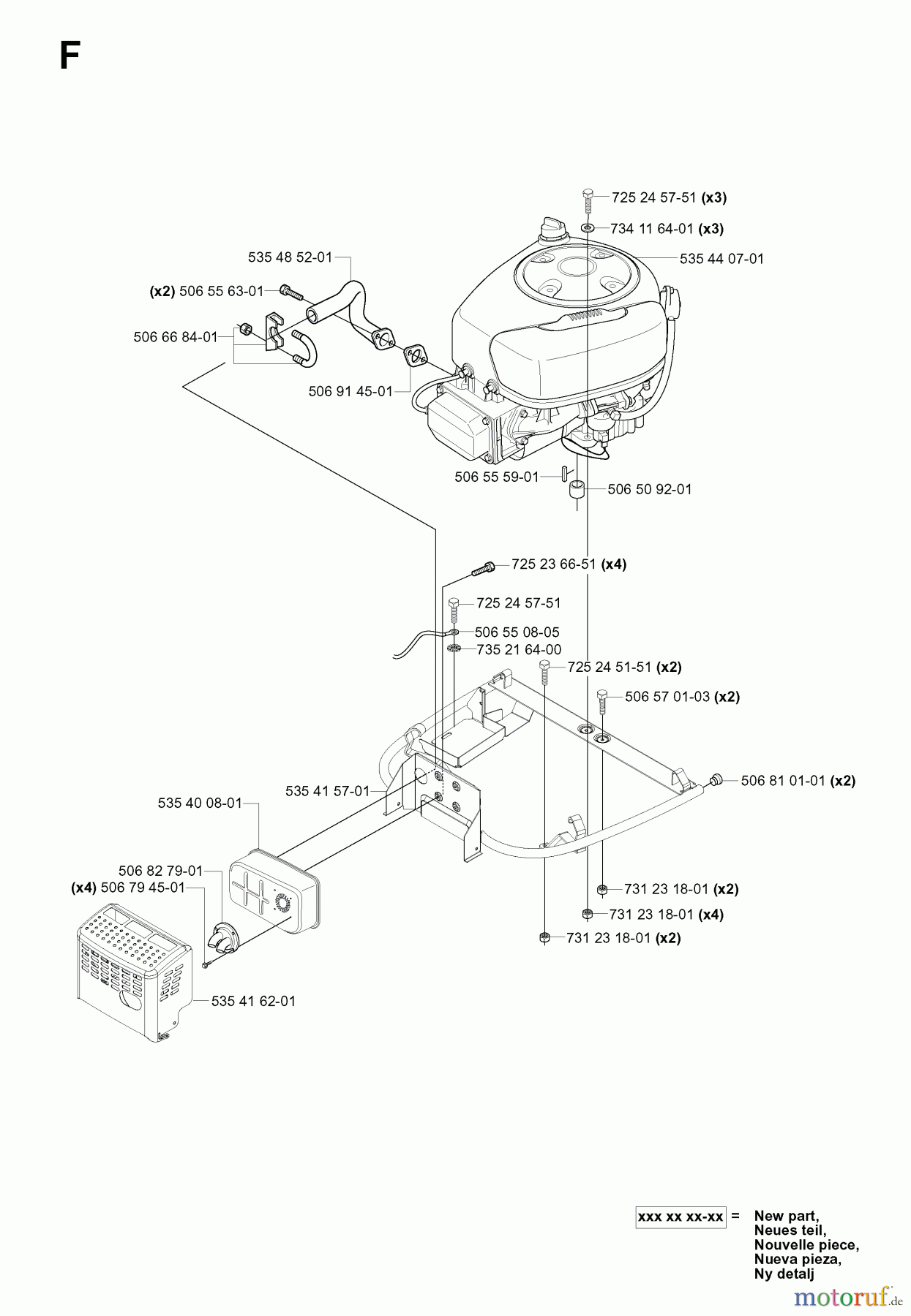 Jonsered Reitermäher FR2111 (953535101) - Jonsered Rear-Engine Riding Mower (2006-01) ENGINE