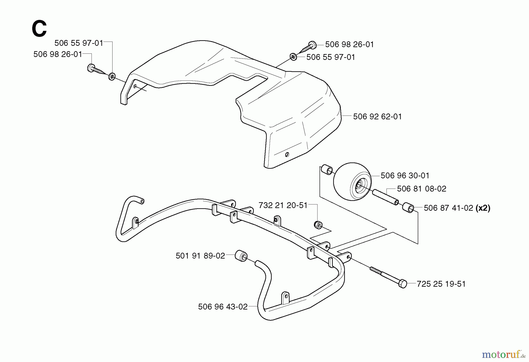  Jonsered Reitermäher FR2111 - Jonsered Rear-Engine Riding Mower (2003-01) FRAME #2