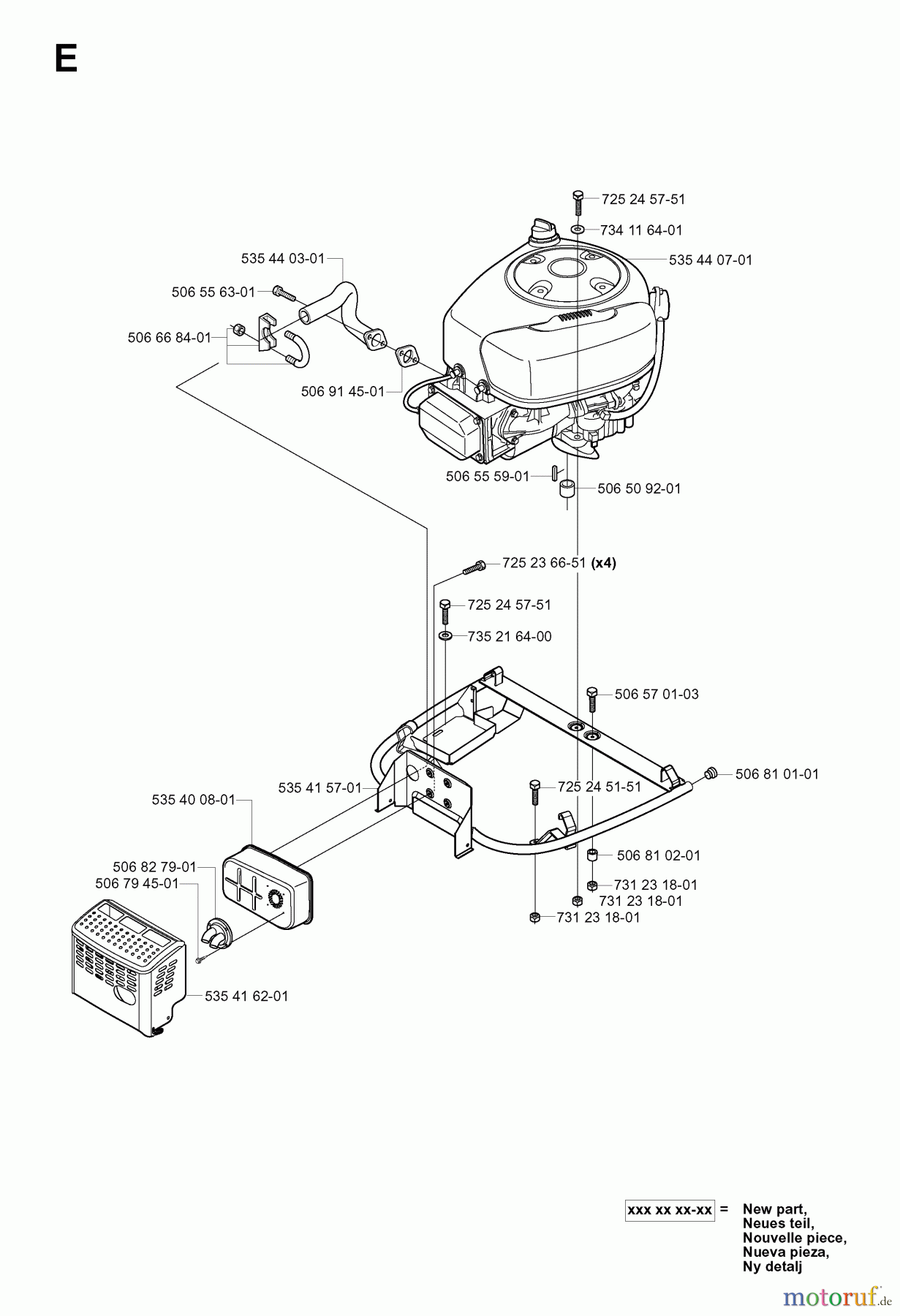 Jonsered Reitermäher FR2111 M (953535801) - Jonsered Rear-Engine Riding Mower (2005-03) ENGINE