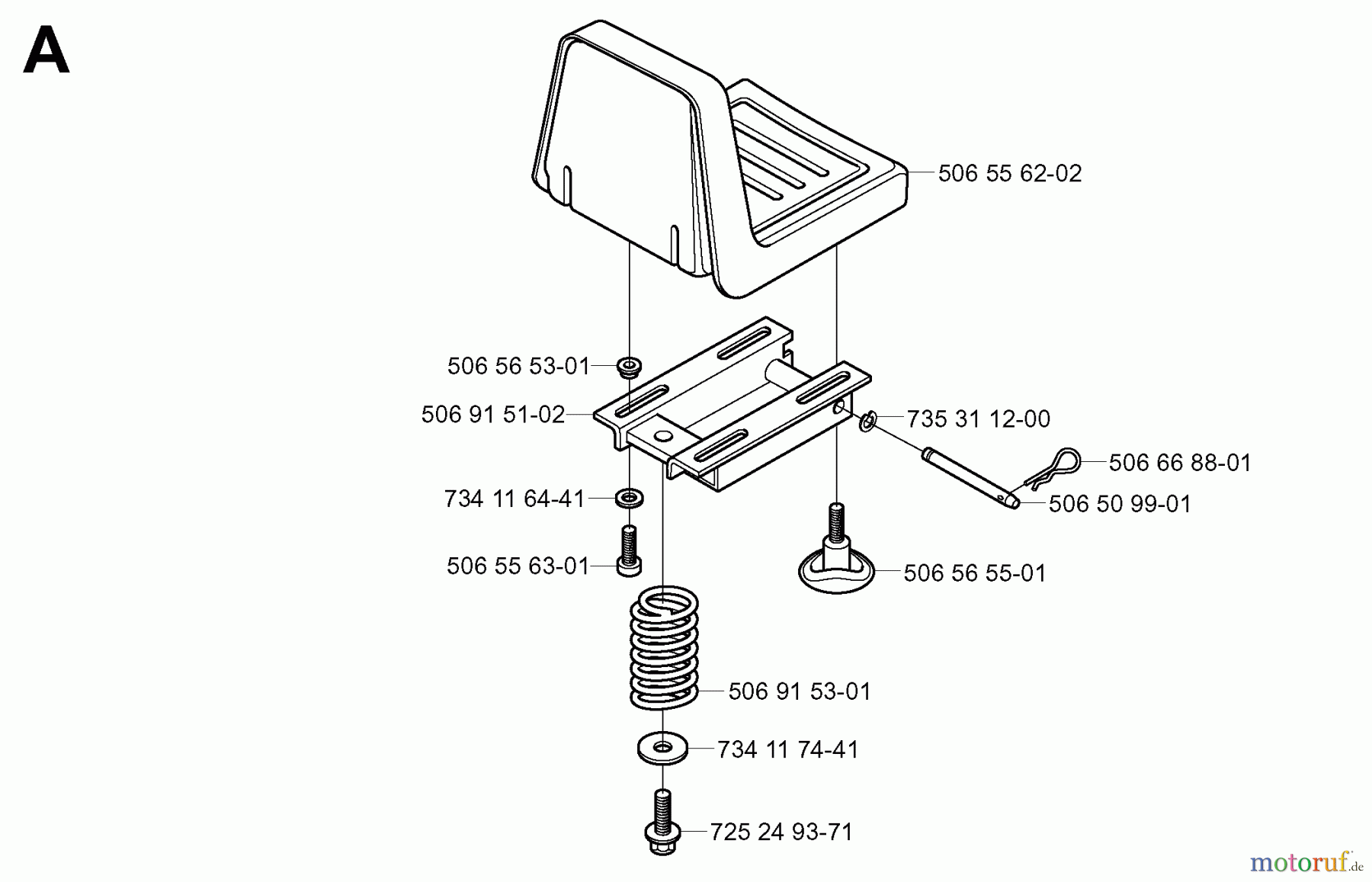 Jonsered Reitermäher FR2111 M (953535801) - Jonsered Rear-Engine Riding Mower (2005-03) SEAT