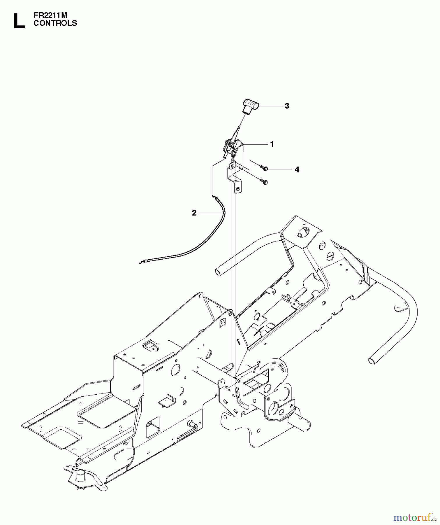 Jonsered Reitermäher FR2111 M (965190201) - Jonsered Rear-Engine Riding Mower (2010-07) CONTROLS #2