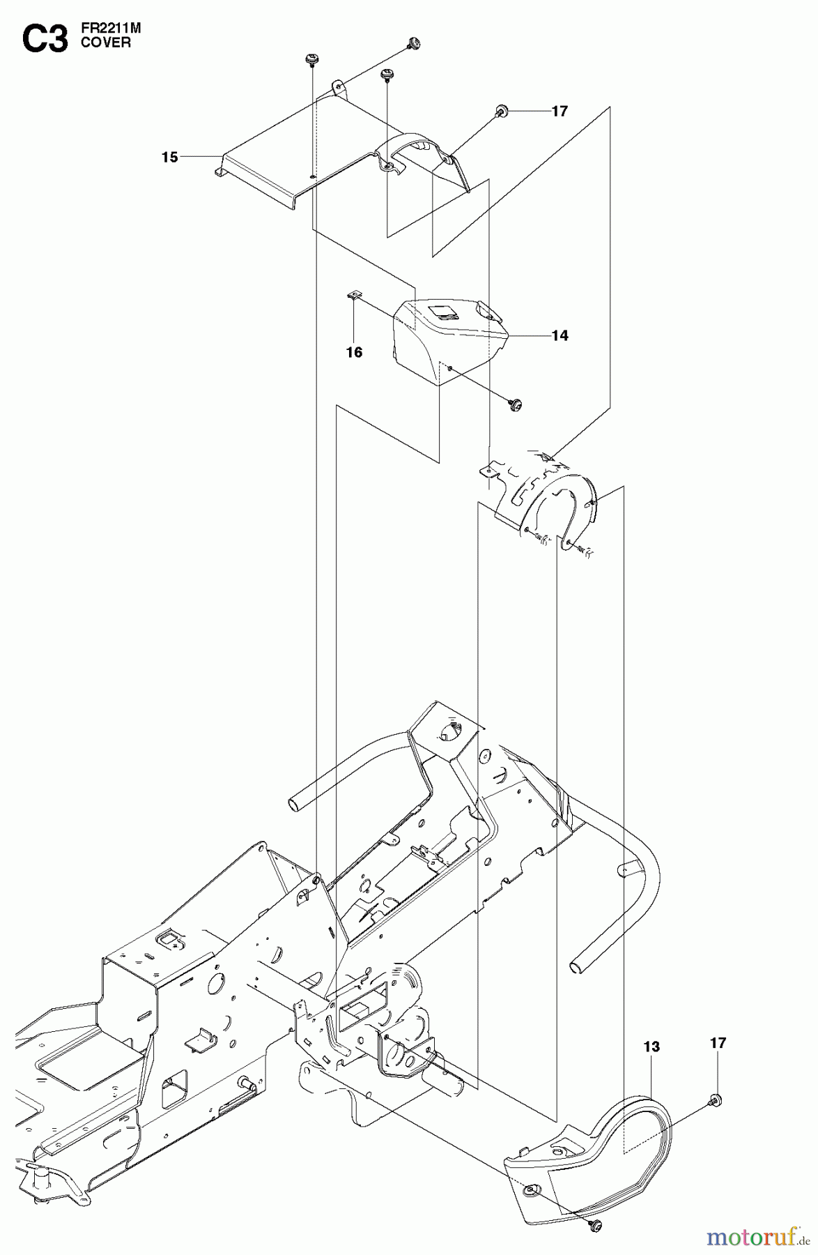Jonsered Reitermäher FR2111 M (965190201) - Jonsered Rear-Engine Riding Mower (2010-07) COVER #3