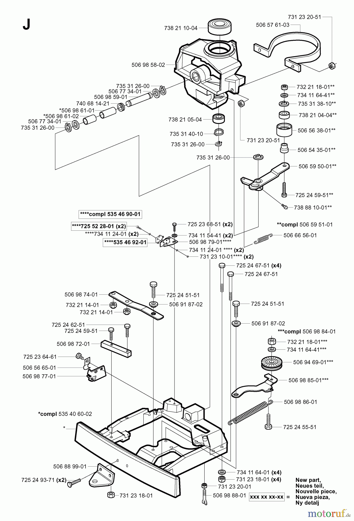 Jonsered Reitermäher FR2113 A (953535201) - Jonsered Rear-Engine Riding Mower (2004-01) CHASSIS / FRAME #2