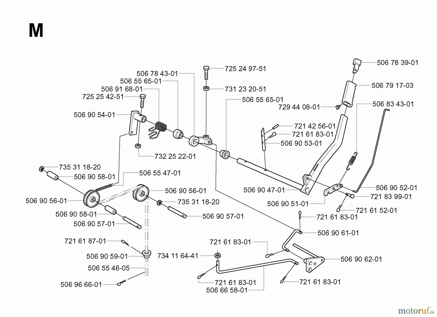 Jonsered Reitermäher FR2113 A (953535201) - Jonsered Rear-Engine Riding Mower (2004-01) CONTROLS #3
