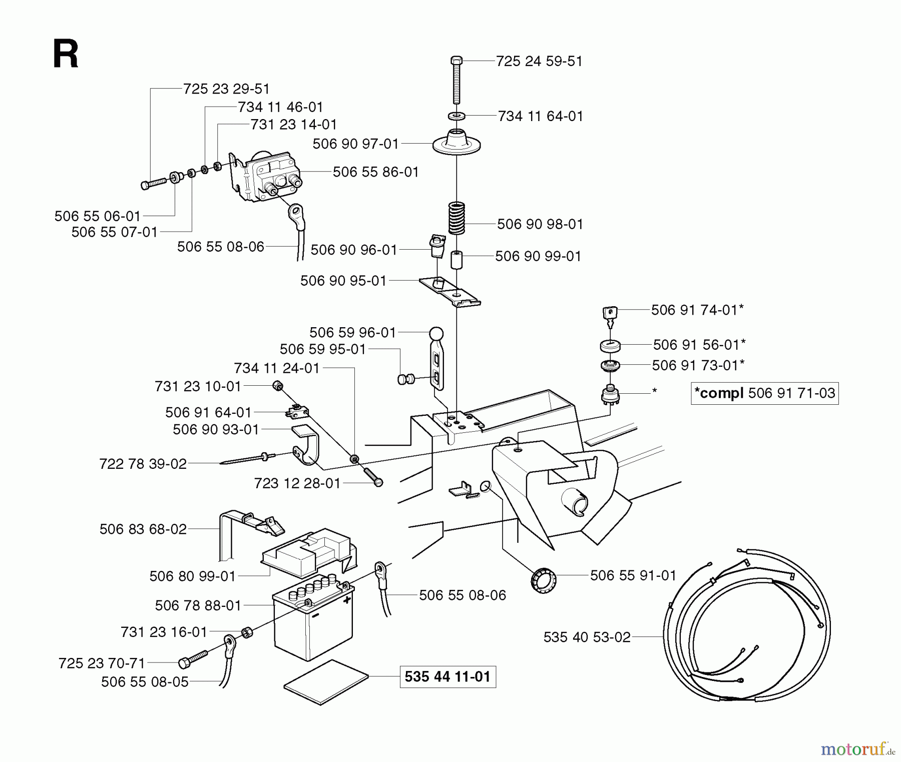  Jonsered Reitermäher FR2113 A - Jonsered Rear-Engine Riding Mower (2003-01) ELECTRICAL