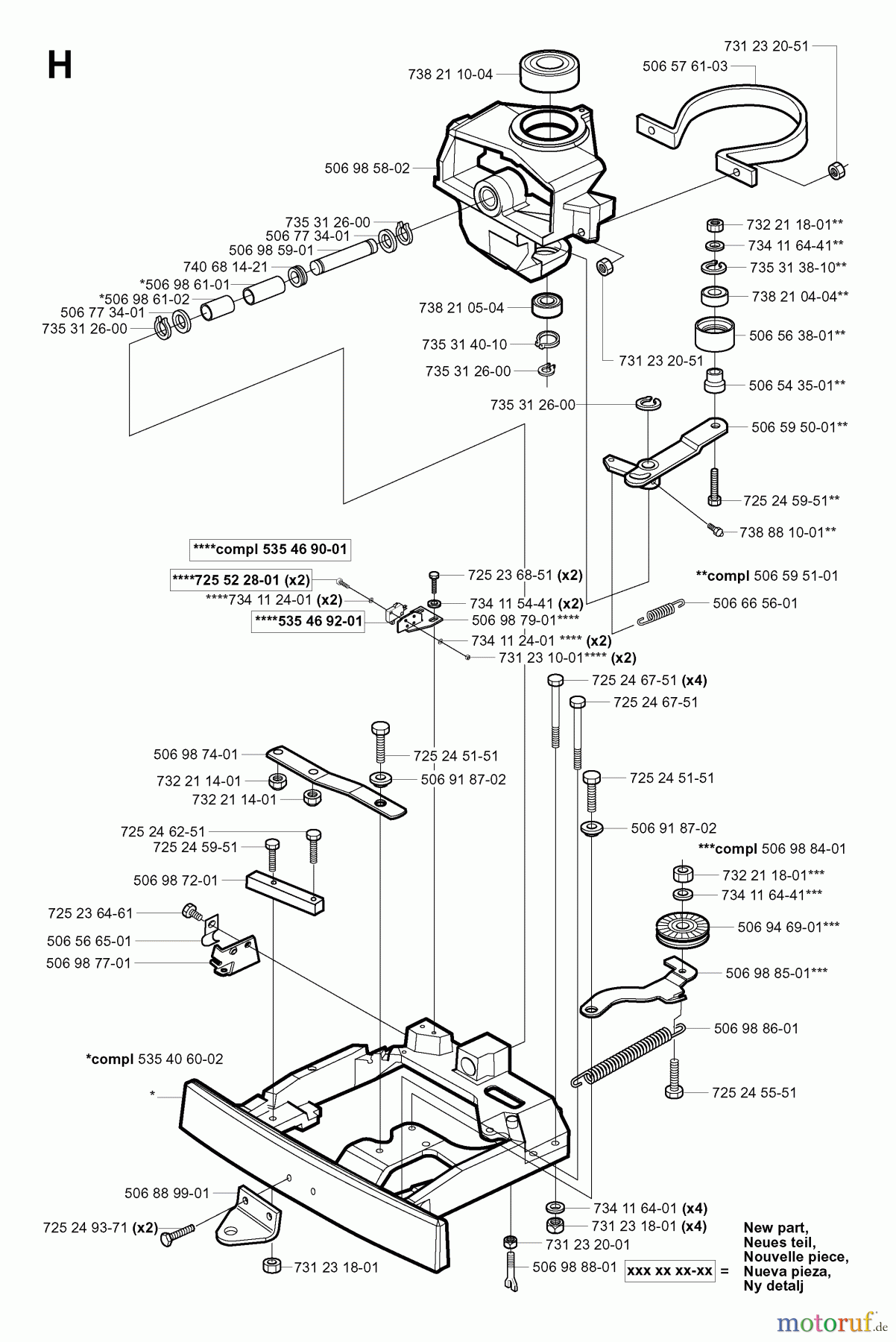 Jonsered Reitermäher FR2113 MA (953535301) - Jonsered Rear-Engine Riding Mower (2004-01) CHASSIS / FRAME #2