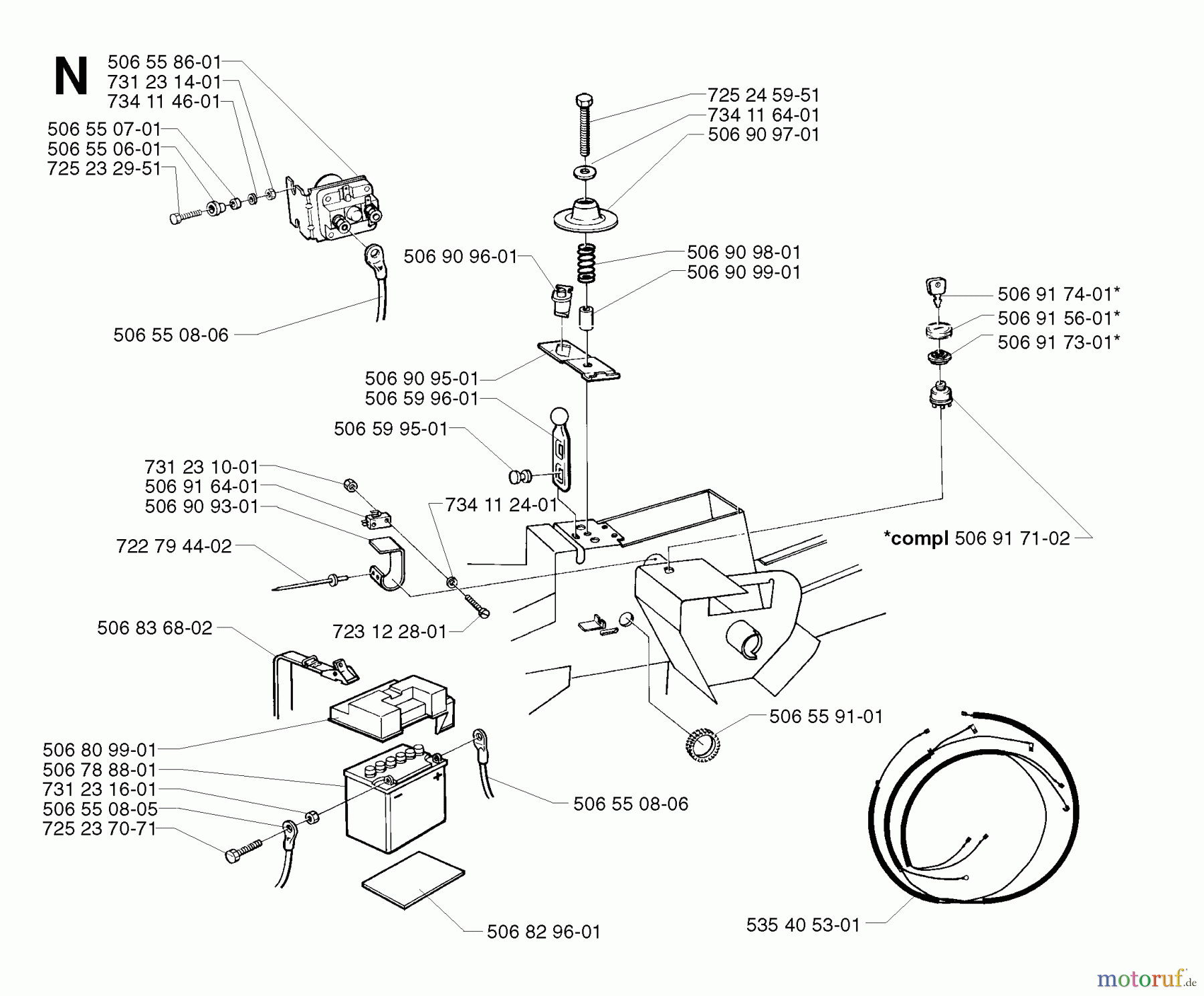 Jonsered Reitermäher FR2113 MA - Jonsered Rear-Engine Riding Mower (2002-03) ELECTRICAL