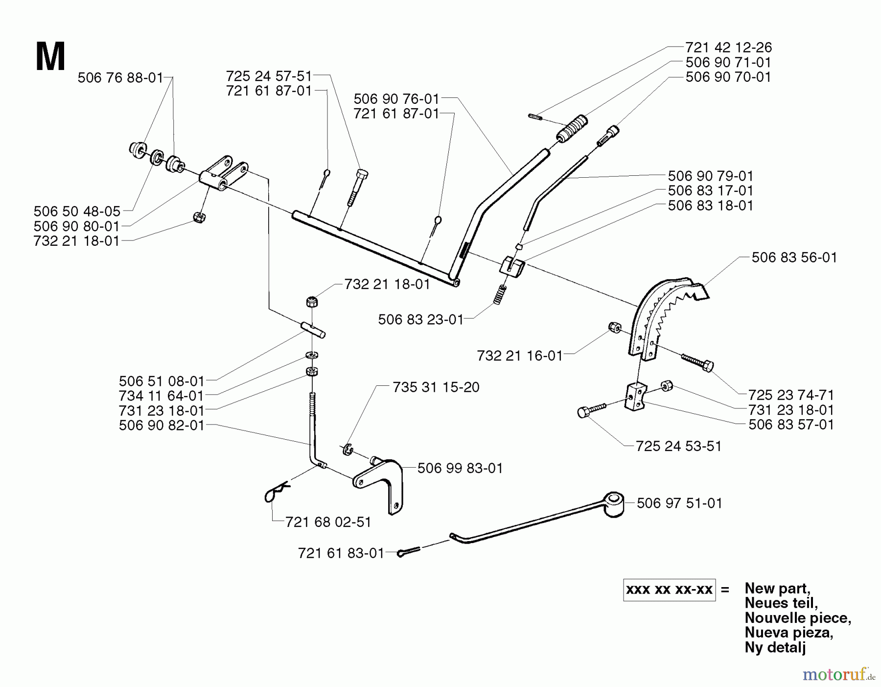 Jonsered Reitermäher FR2113 MA - Jonsered Rear-Engine Riding Mower (2002-03) HEIGHT ADJUSTMENT