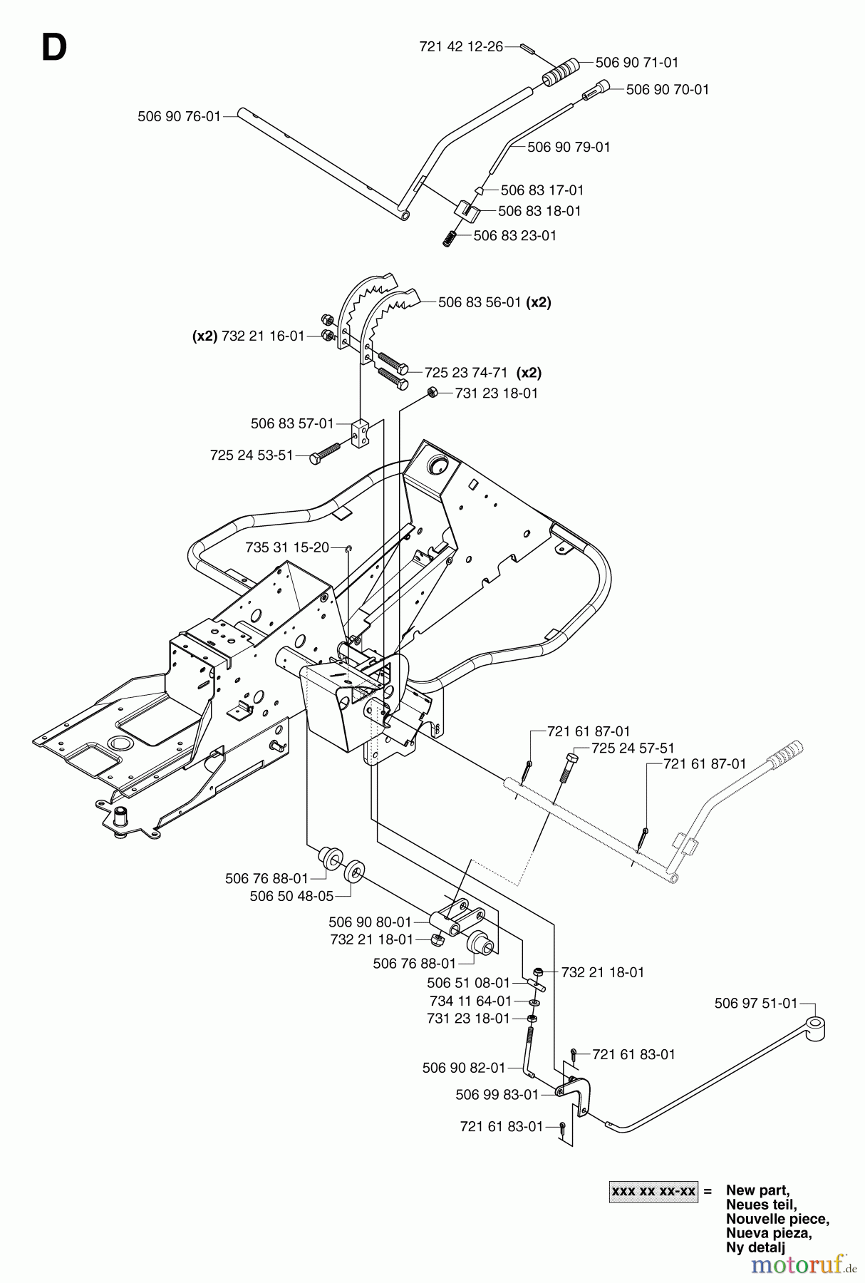 Jonsered Reitermäher FR2113 MA 4X4 - Jonsered Rear-Engine Riding Mower (2007-01) CONTROLS