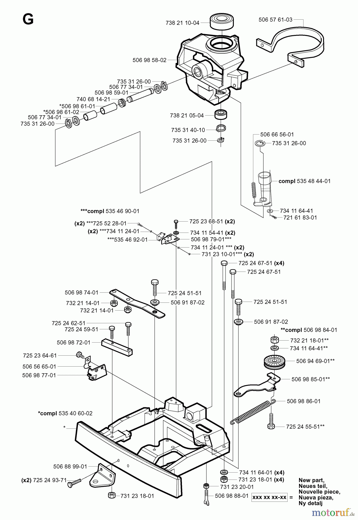 Jonsered Reitermäher FR2115 MA (965070701) - Jonsered Rear-Engine Riding Mower (2006-01) CHASSIS / FRAME #2