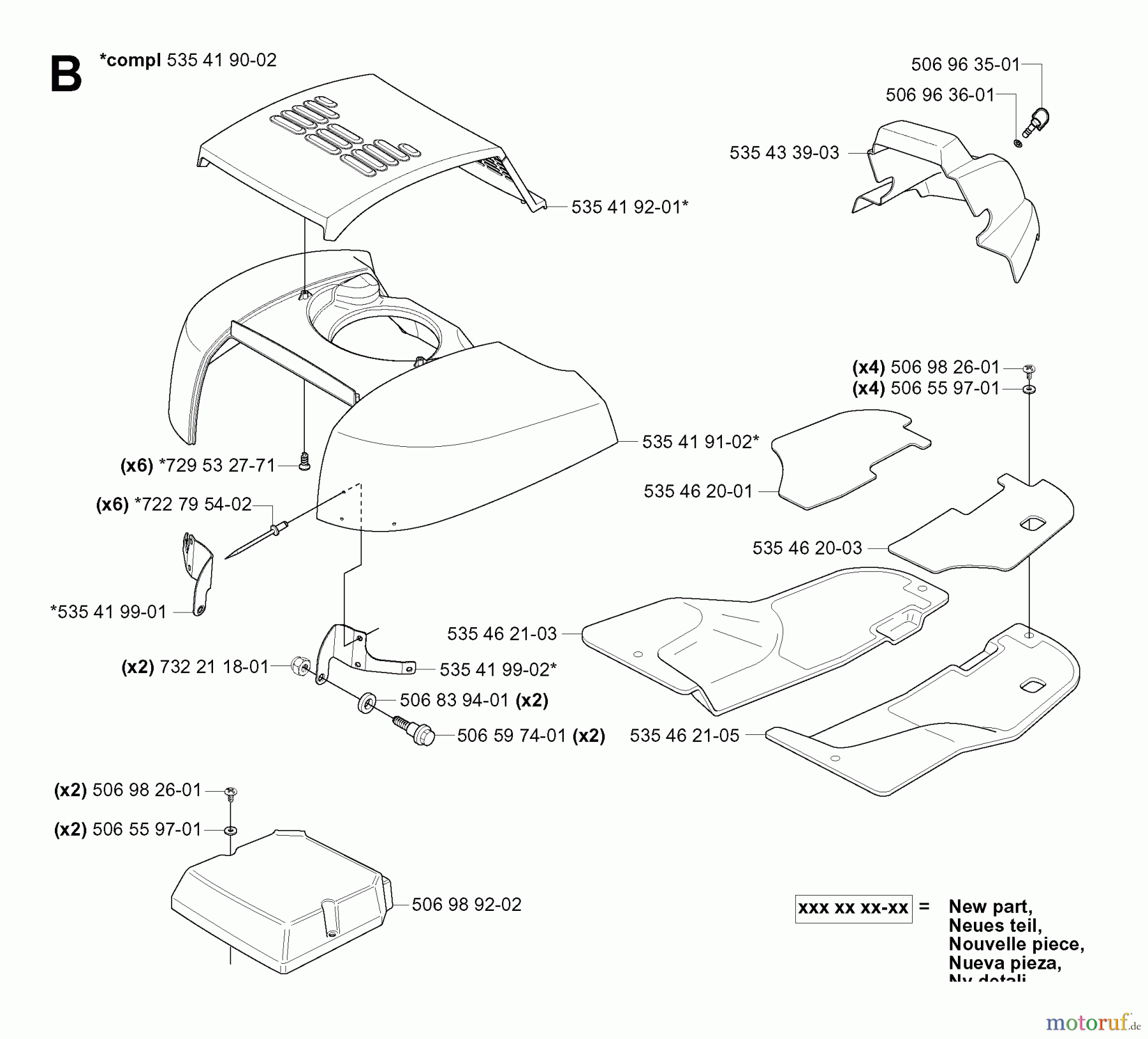  Jonsered Reitermäher FR2115 MA (965070701) - Jonsered Rear-Engine Riding Mower (2006-01) HOOD