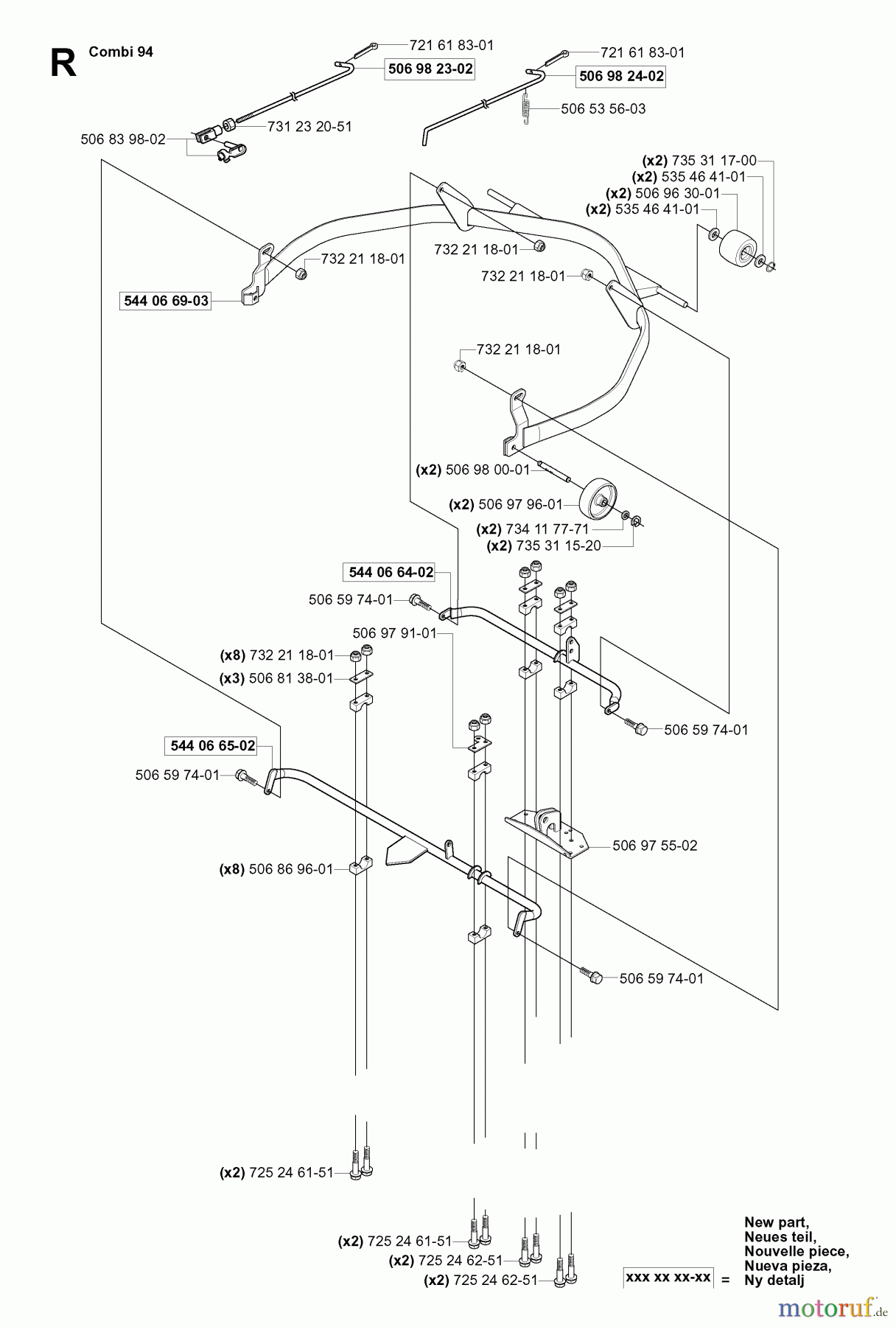 Jonsered Reitermäher FR2115 MA (965070701) - Jonsered Rear-Engine Riding Mower (2006-01) PROTECTION FRAME