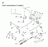 Jonsered LR11 (954130002) - 36" Lawn & Garden Tractor (1997-04) Ersatzteile BRAKE / REAR MOWER LIFT