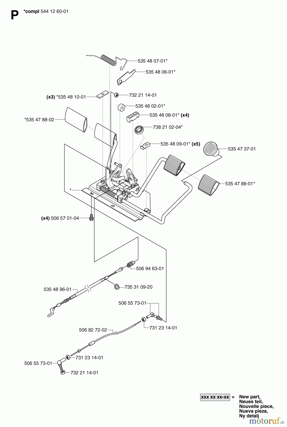 Jonsered Reitermäher FR2116 MA 4x4 (965094901) - Jonsered Rear-Engine Riding Mower (2007-01) PEDALS