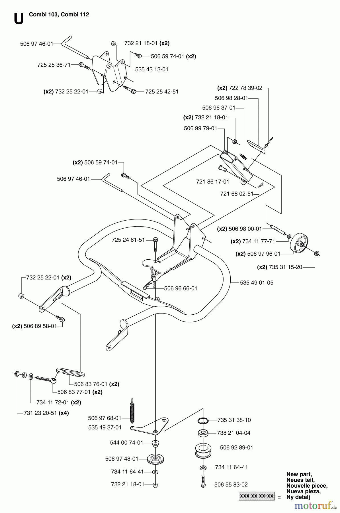 Jonsered Reitermäher FR2116 MA 4x4 (965094901) - Jonsered Rear-Engine Riding Mower (2007-01) PROTECTION FRAME