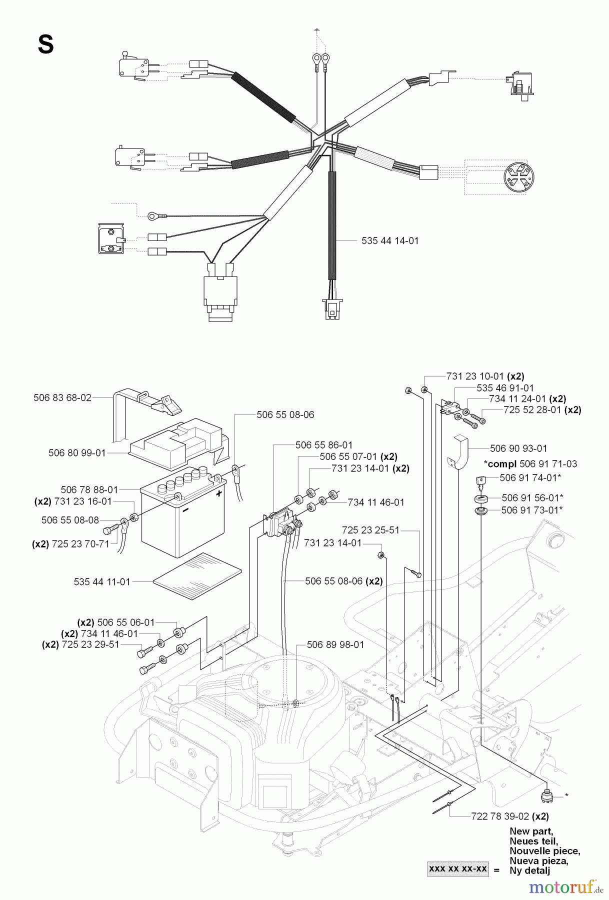  Jonsered Reitermäher FR2116 MA2 (965070101) - Jonsered Rear-Engine Riding Mower (2006-01) ELECTRICAL