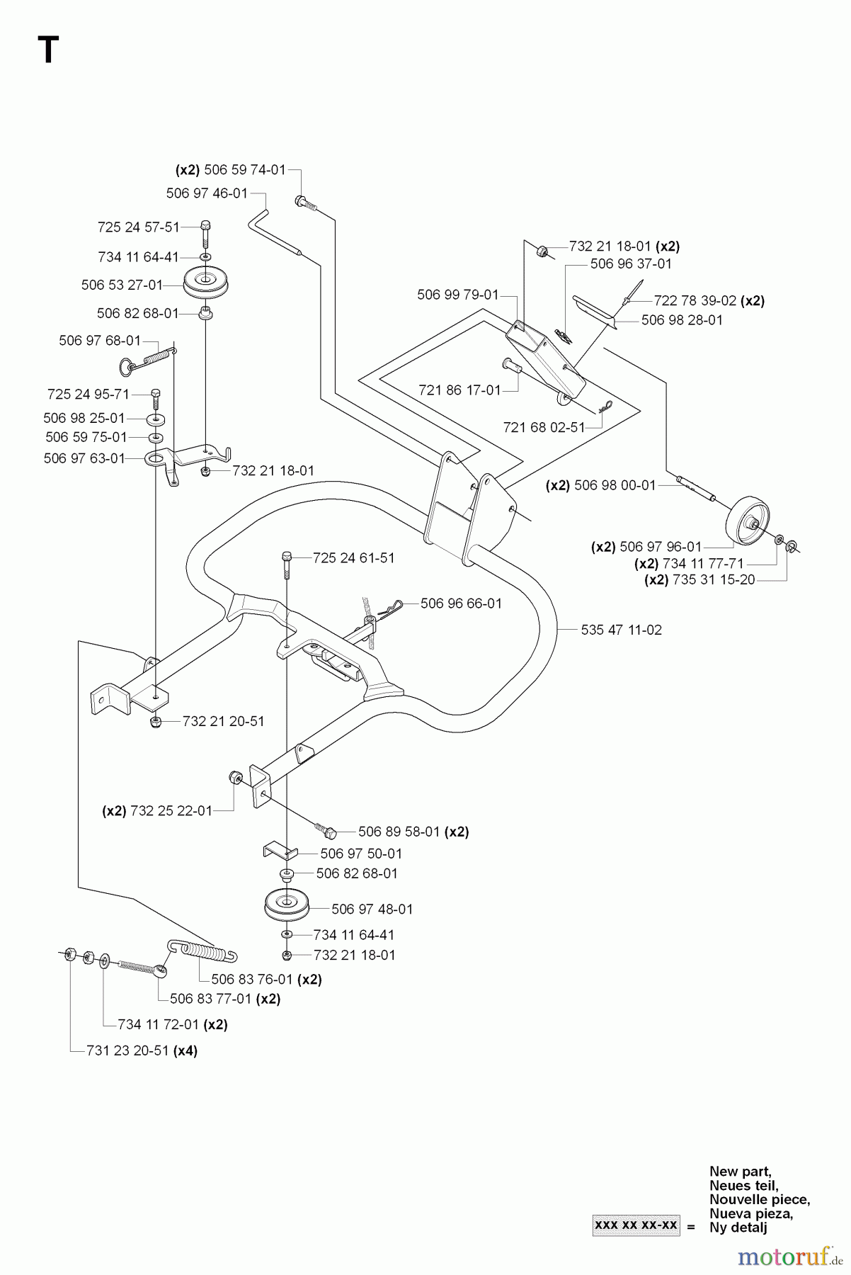 Jonsered Reitermäher FR2116 MA2 (965070101) - Jonsered Rear-Engine Riding Mower (2006-01) FRAME