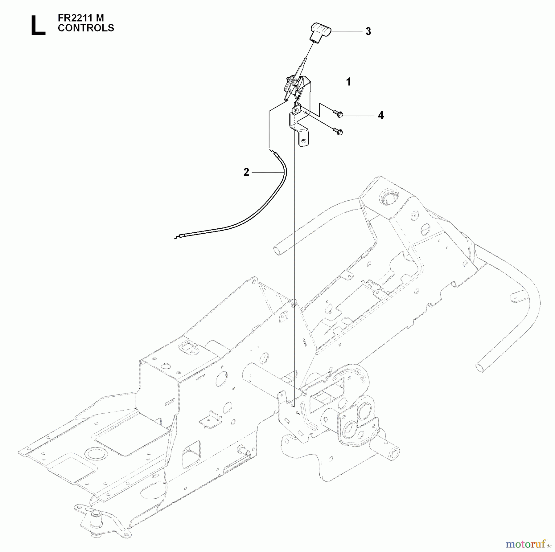  Jonsered Reitermäher FR2211 M (965190201) - Jonsered Rear-Engine Riding Mower (2009-04) CONTROLS #2