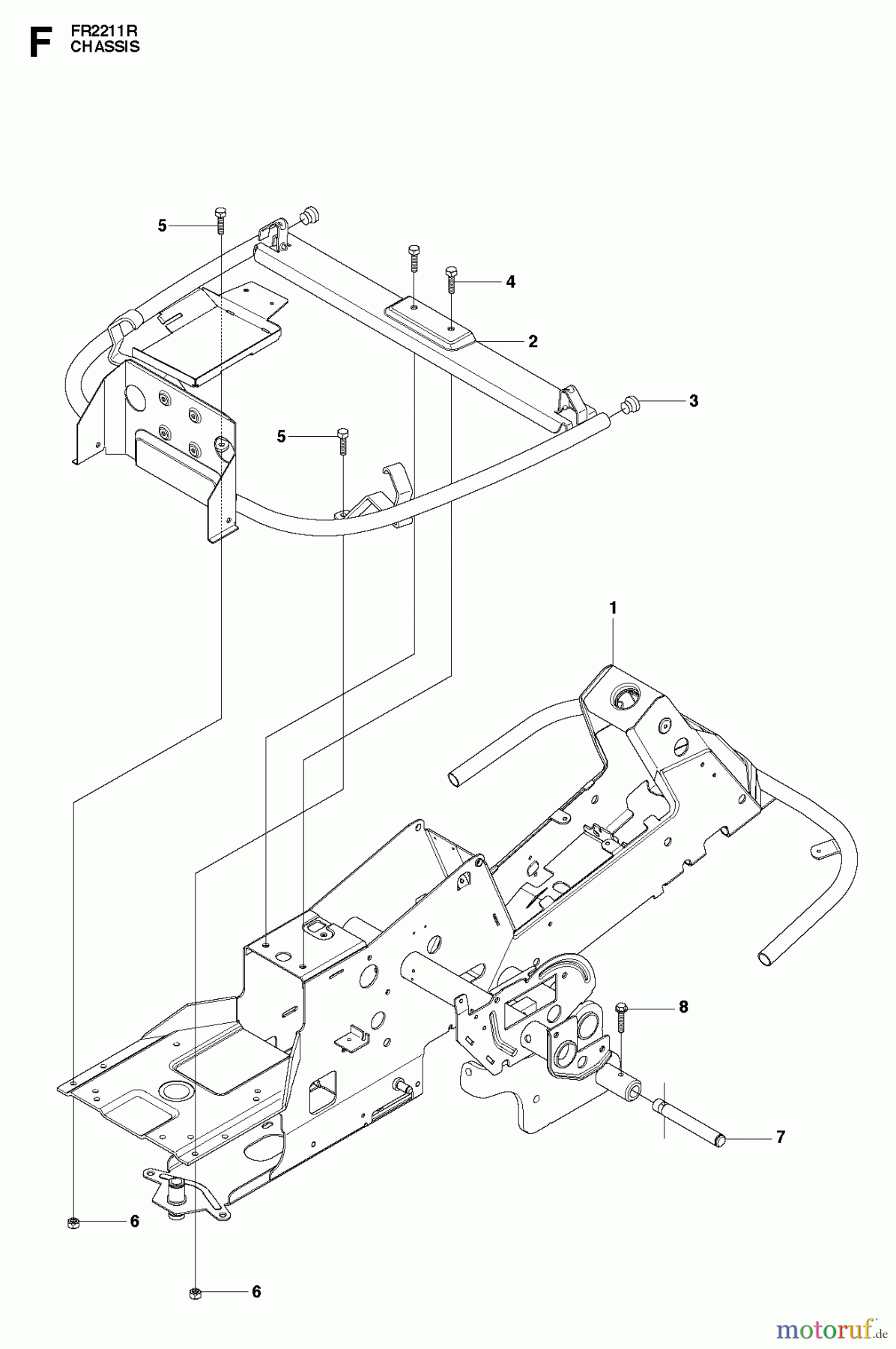 Jonsered Reitermäher FR2211 R (965190101) - Jonsered Rear-Engine Riding Mower (2010-07) CHASSIS ENCLOSURES