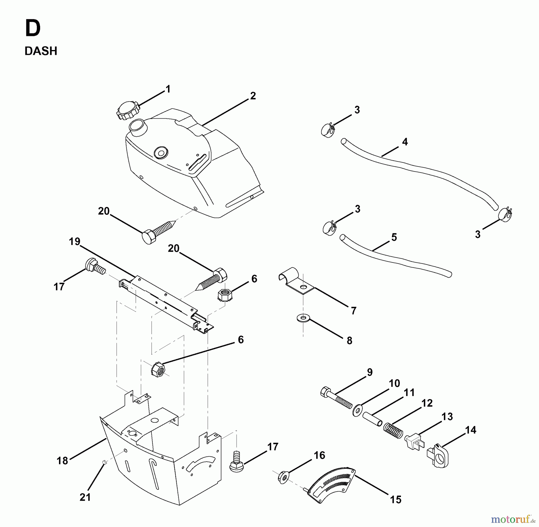  Jonsered Rasen  und Garten Traktoren LR11 (TEC36) - Jonsered Lawn & Garden Tractor (1998-04) DASH