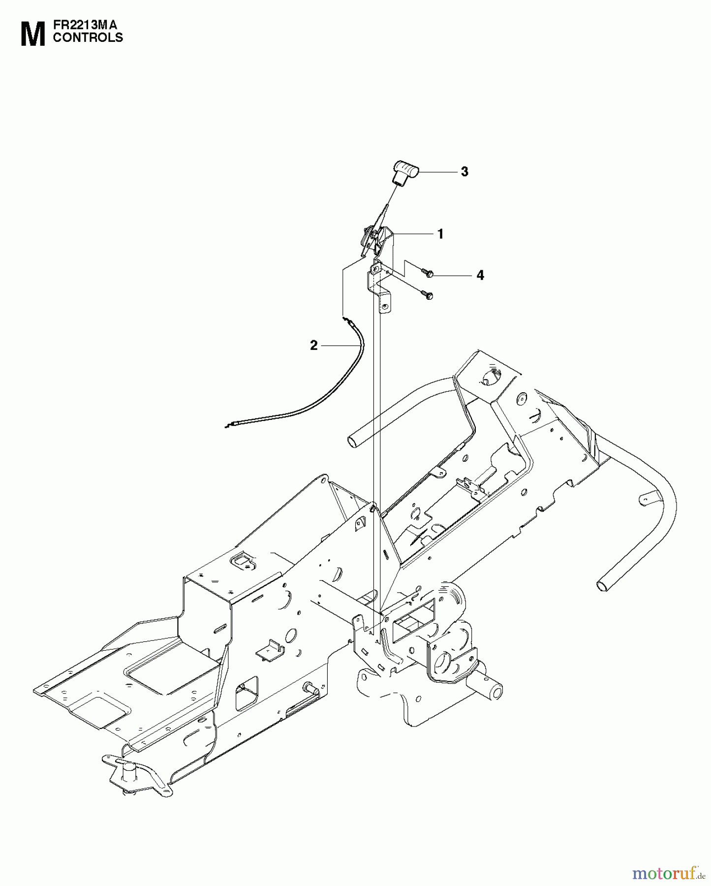  Jonsered Reitermäher FR2213 MA (965190301) - Jonsered Rear-Engine Riding Mower (2010-07) CONTROLS