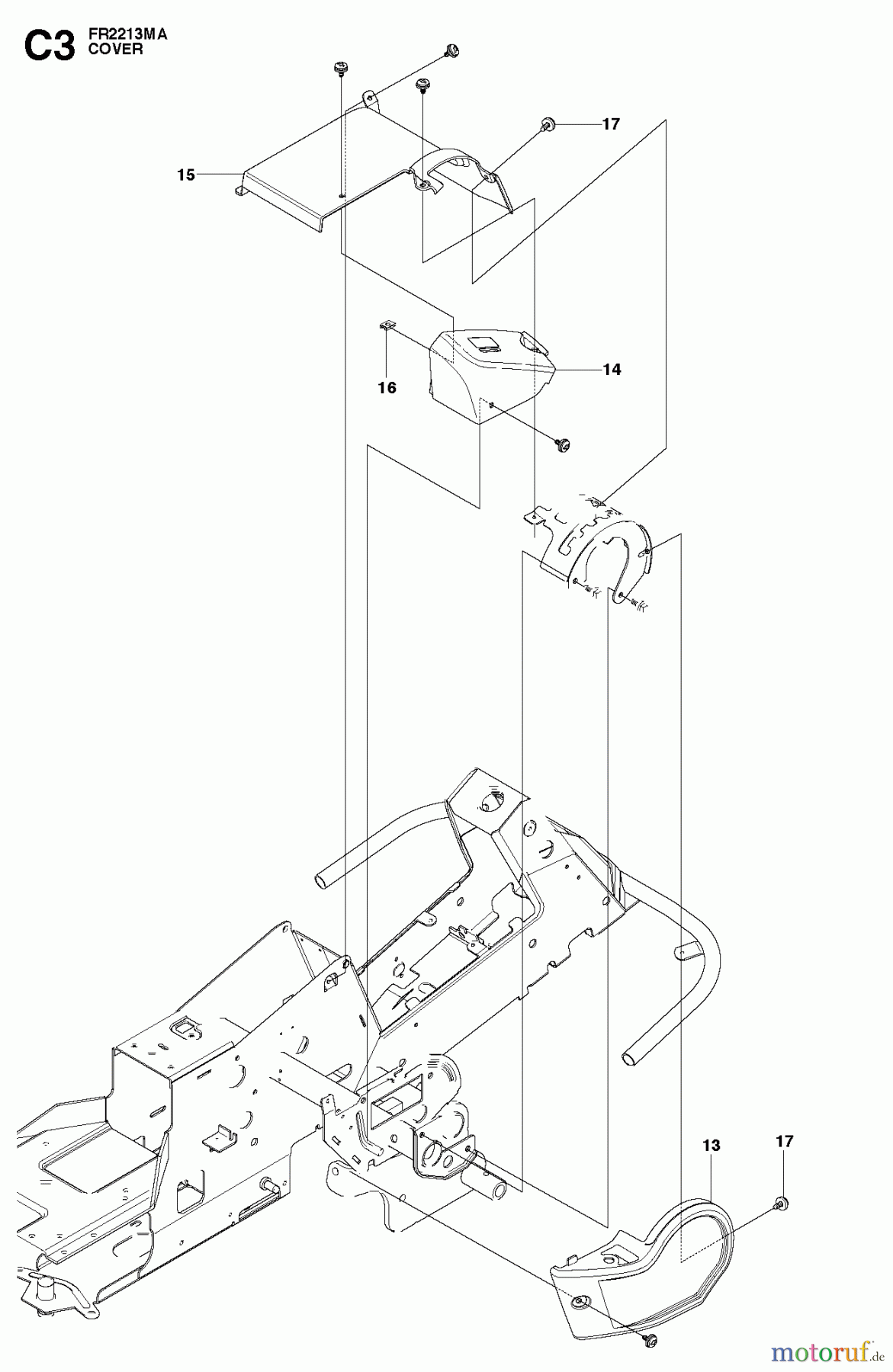  Jonsered Reitermäher FR2213 MA (965190301) - Jonsered Rear-Engine Riding Mower (2010-07) COVER #2