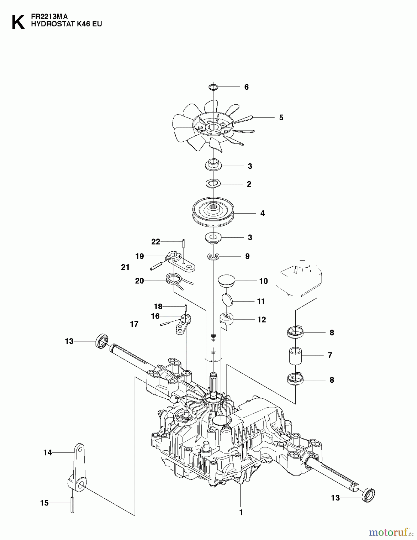 Jonsered Reitermäher FR2213 MA (965190301) - Jonsered Rear-Engine Riding Mower (2010-07) HYDRAULIC CONTROL VALVE