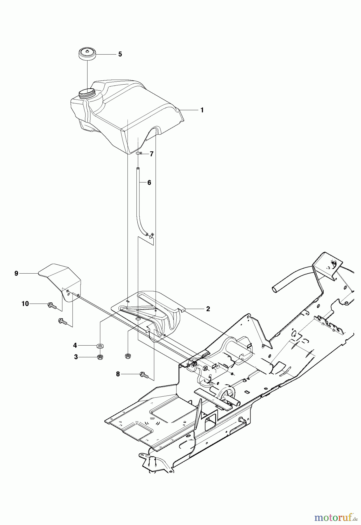 Jonsered Reitermäher FR2215 MA (966773401) - Jonsered Rear-Engine Riding Mower (2012) FUEL SYSTEM