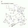 Jonsered LR11 - 36" Lawn & Garden Tractor (1998-01) Ersatzteile BRAKE / REAR MOWER LIFT