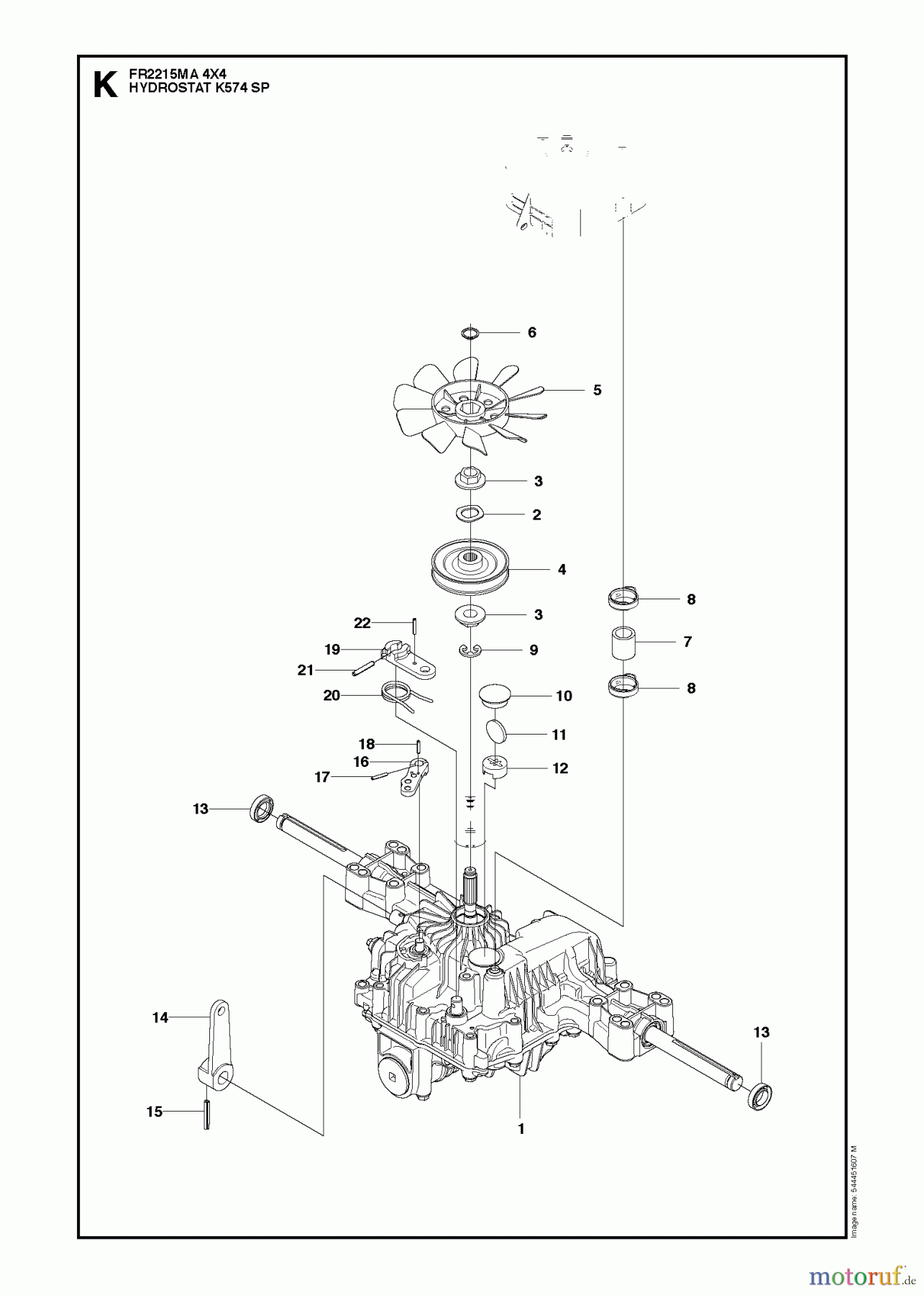 Jonsered Reitermäher FR2215 MA 4x4 (966632201) - Jonsered Rear-Engine Riding Mower (2011) HYDRAULIC PUMP- MOTOR #3