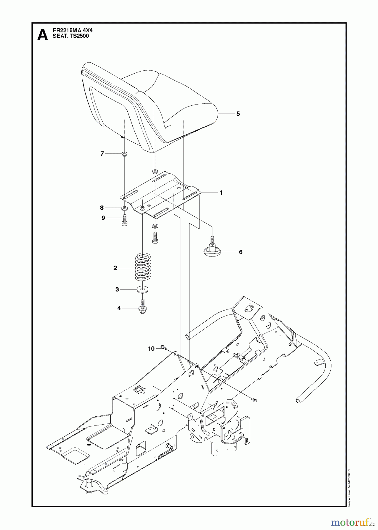 Jonsered Reitermäher FR2215 MA 4x4 (966632201) - Jonsered Rear-Engine Riding Mower (2011) SEAT