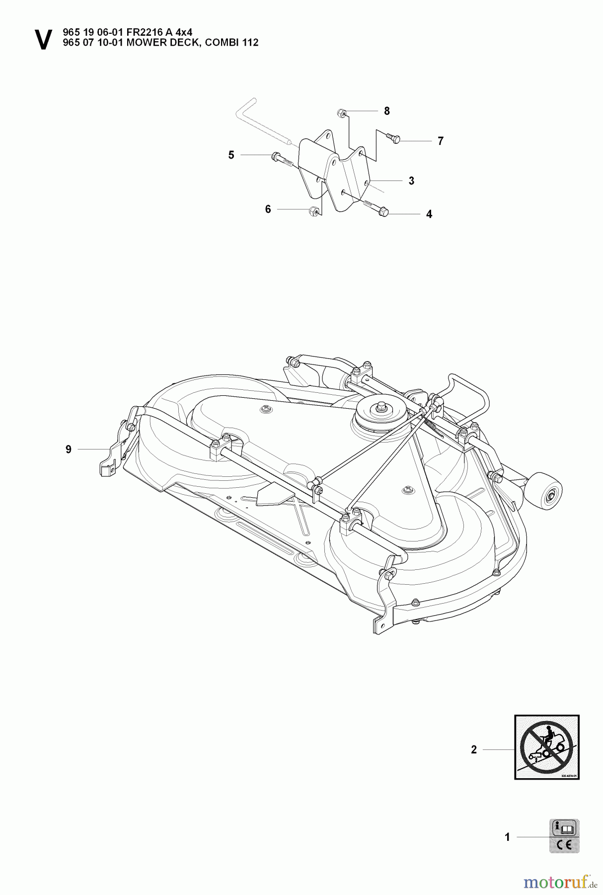 Jonsered Reitermäher FR2216 A 4X4 - Jonsered Rear-Engine Riding Mower (2008-01) 44 /112CM CUTTING DECK #2