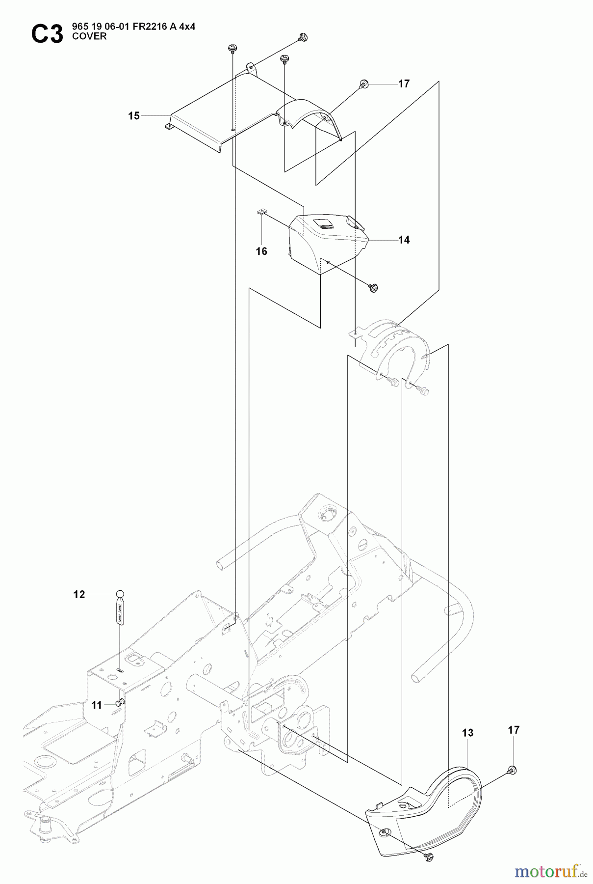 Jonsered Reitermäher FR2216 A 4X4 - Jonsered Rear-Engine Riding Mower (2008-01) COVER #1