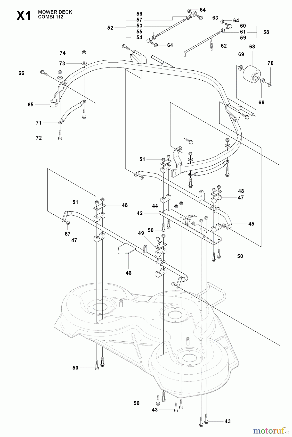 Jonsered Reitermäher FR2216 A2 4X4 (965190701) - Jonsered Rear-Engine Riding Mower (2009-02) 44 /112CM CUTTING DECK #2