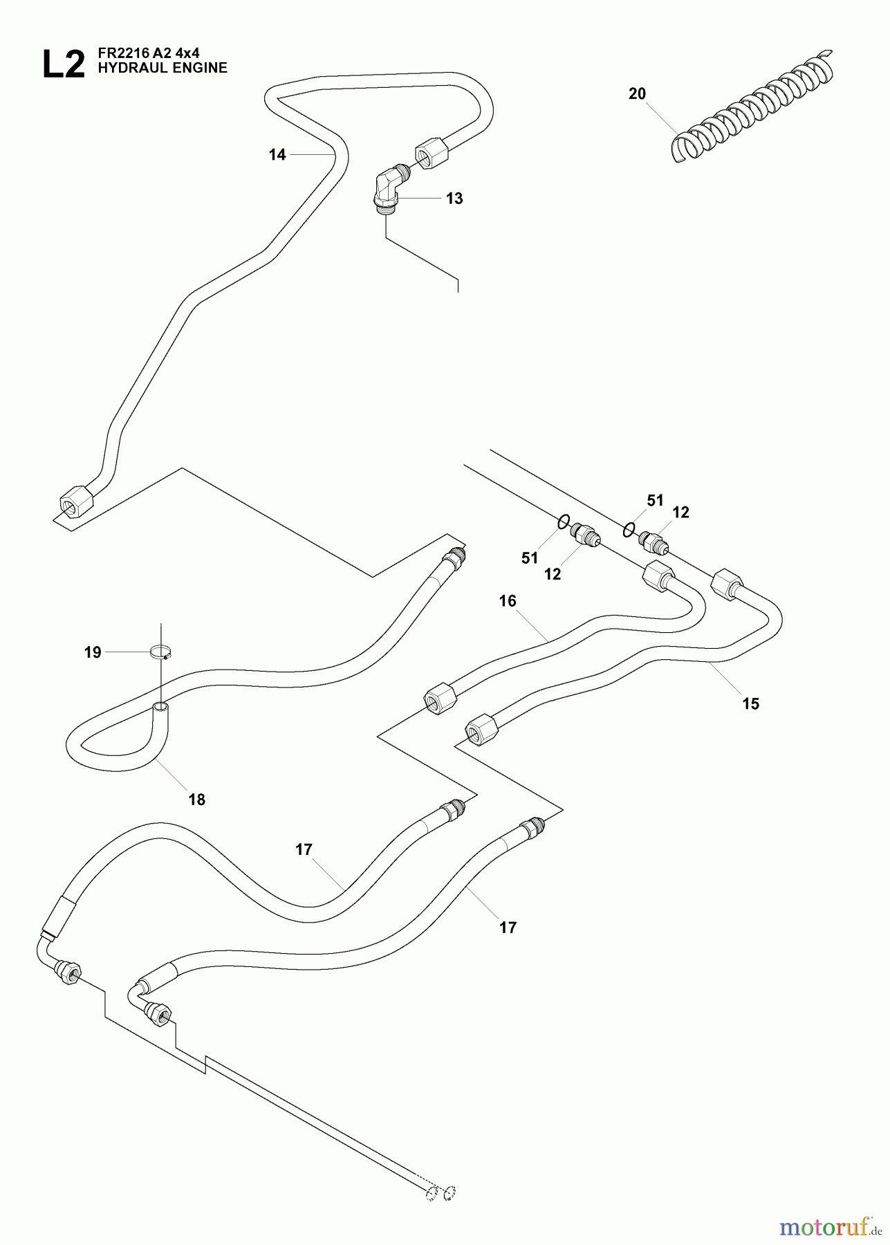 Jonsered Reitermäher FR2216 A2 4X4 (965190701) - Jonsered Rear-Engine Riding Mower (2009-02) HYDRAULIC CONTROL VALVE #1