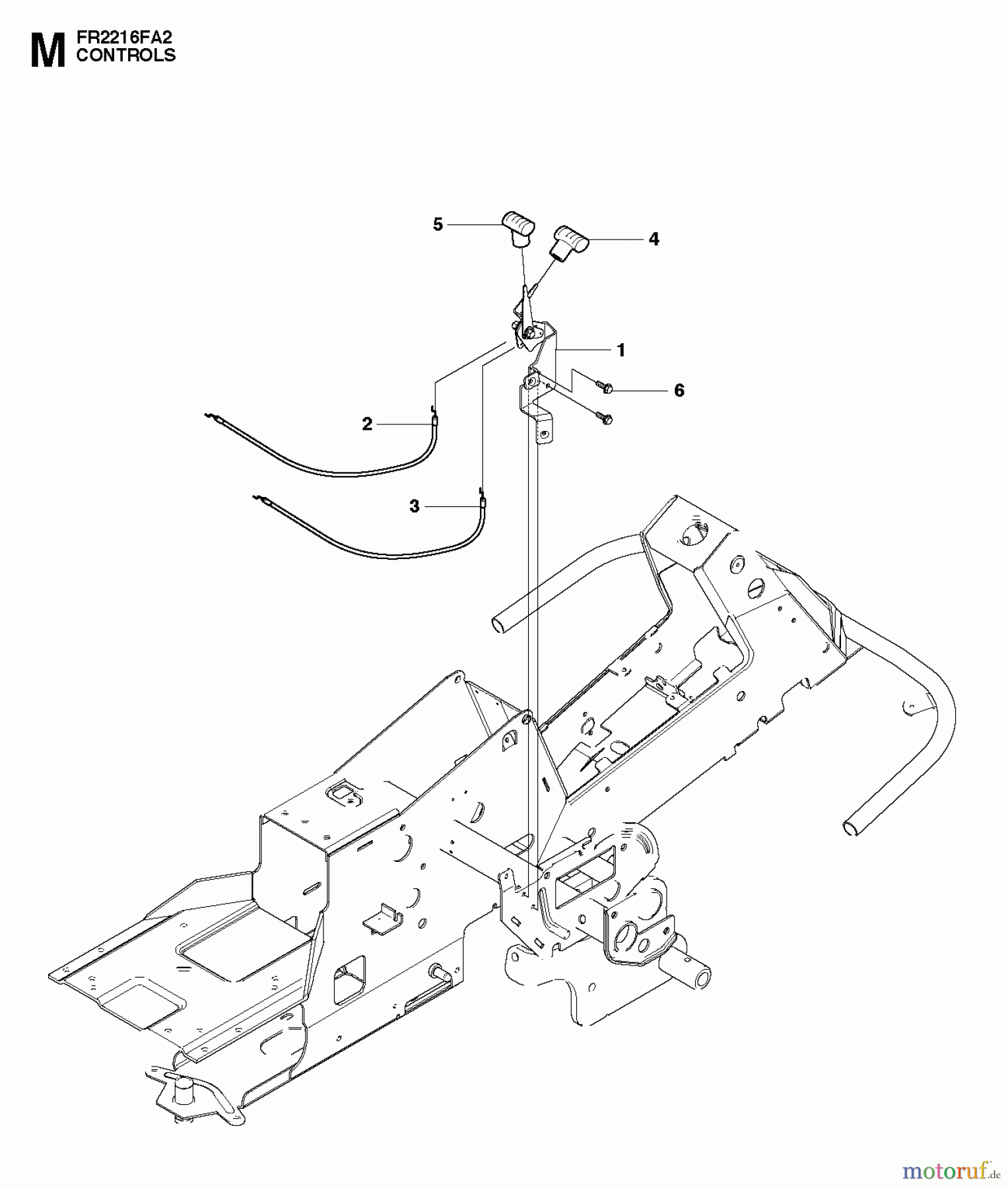 Jonsered Reitermäher FR2216 FA2 (966415101) - Jonsered Rear-Engine Riding Mower (2010-07) CONTROLS