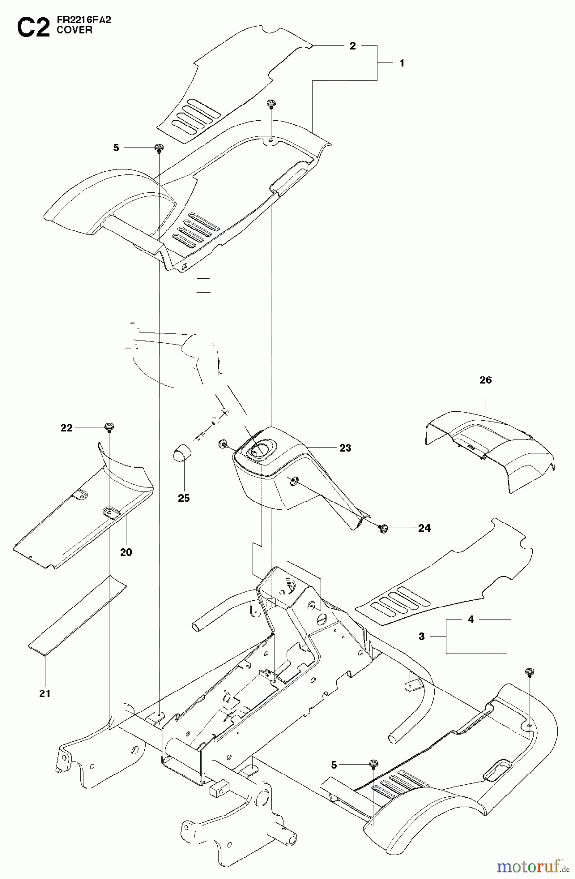  Jonsered Reitermäher FR2216 FA2 (966415101) - Jonsered Rear-Engine Riding Mower (2010-07) COVER #3
